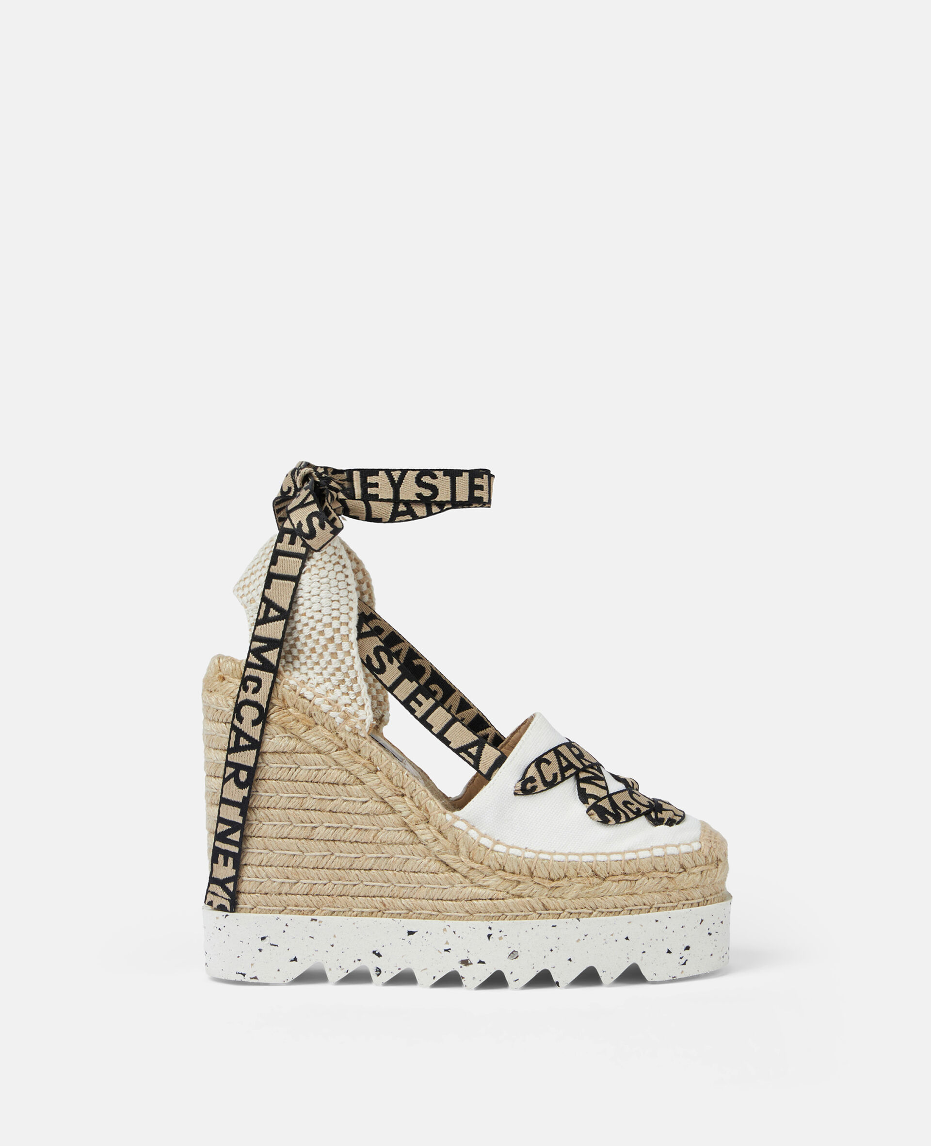 Gaia Platform Espadrille Wedges-Bianco-large image number 0