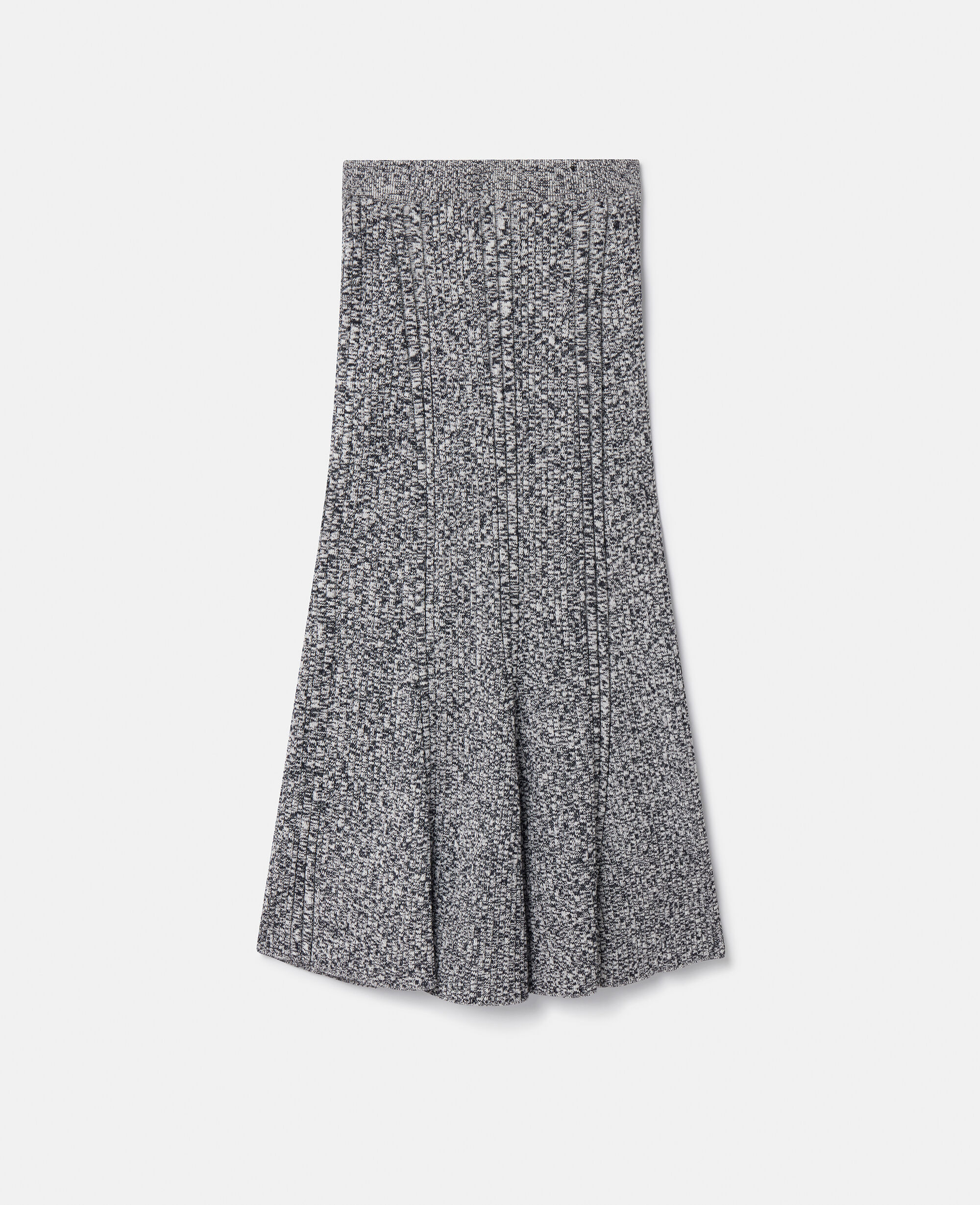 Women Grey Melange Mouline Rib Knit Skirt | Stella McCartney GB