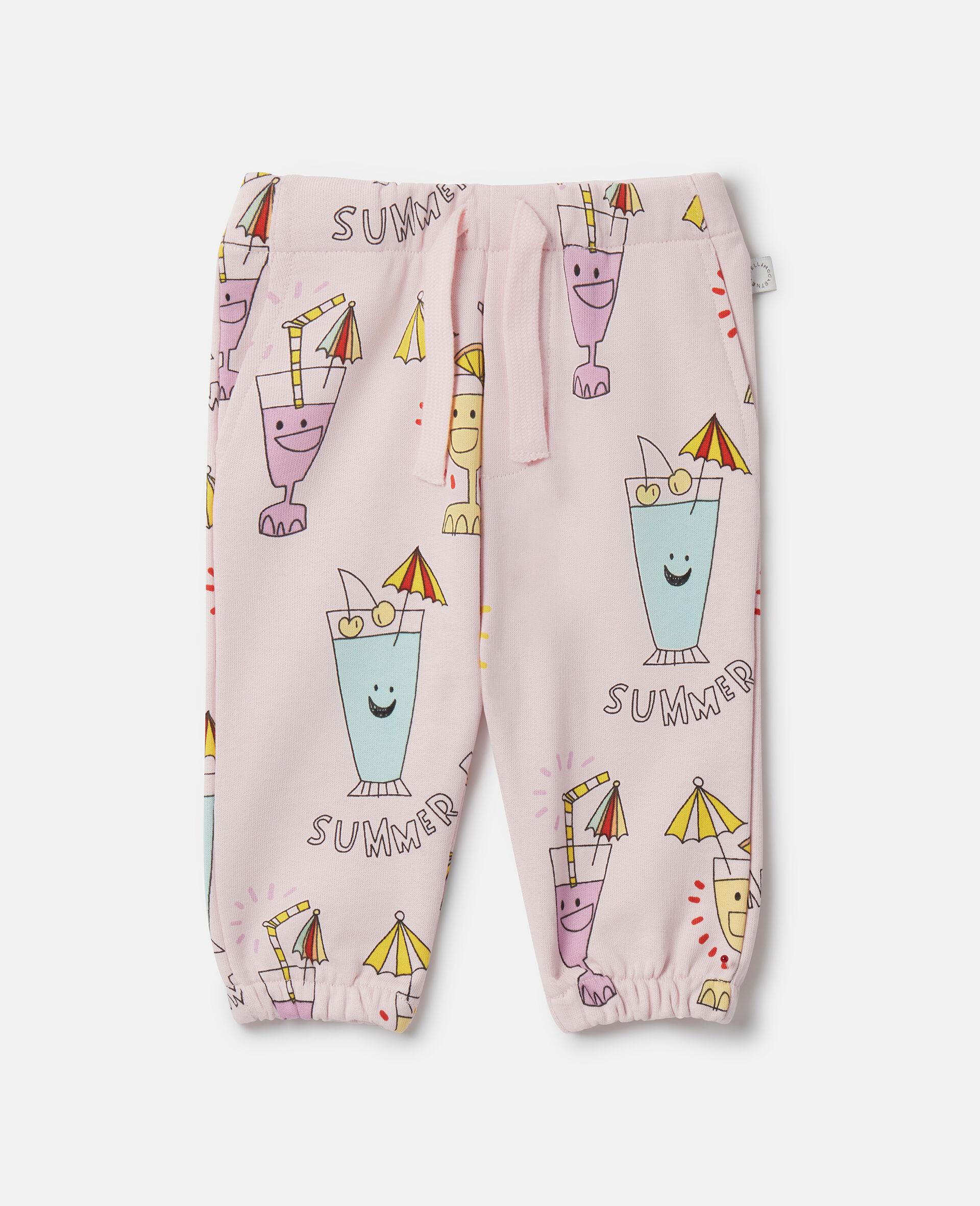 Summer Cocktail Print Joggers-Pink-large image number 0