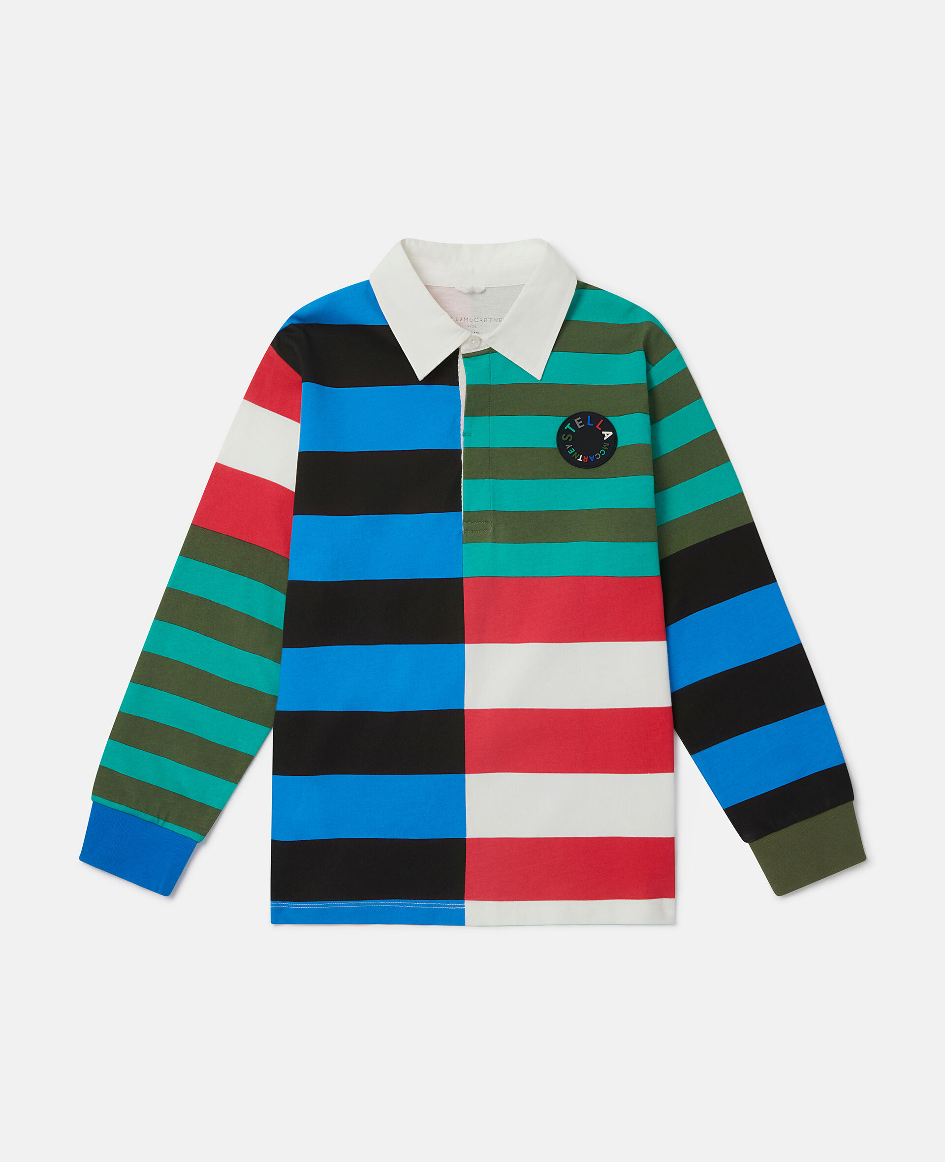 Variegated Stripe Rugby Top-Multicolour-large image number 0