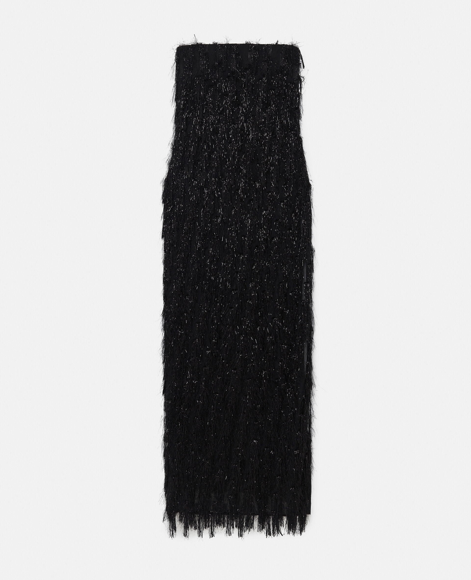 Sleeveless Glitter Tassel Maxi Dress-Black-large image number 0