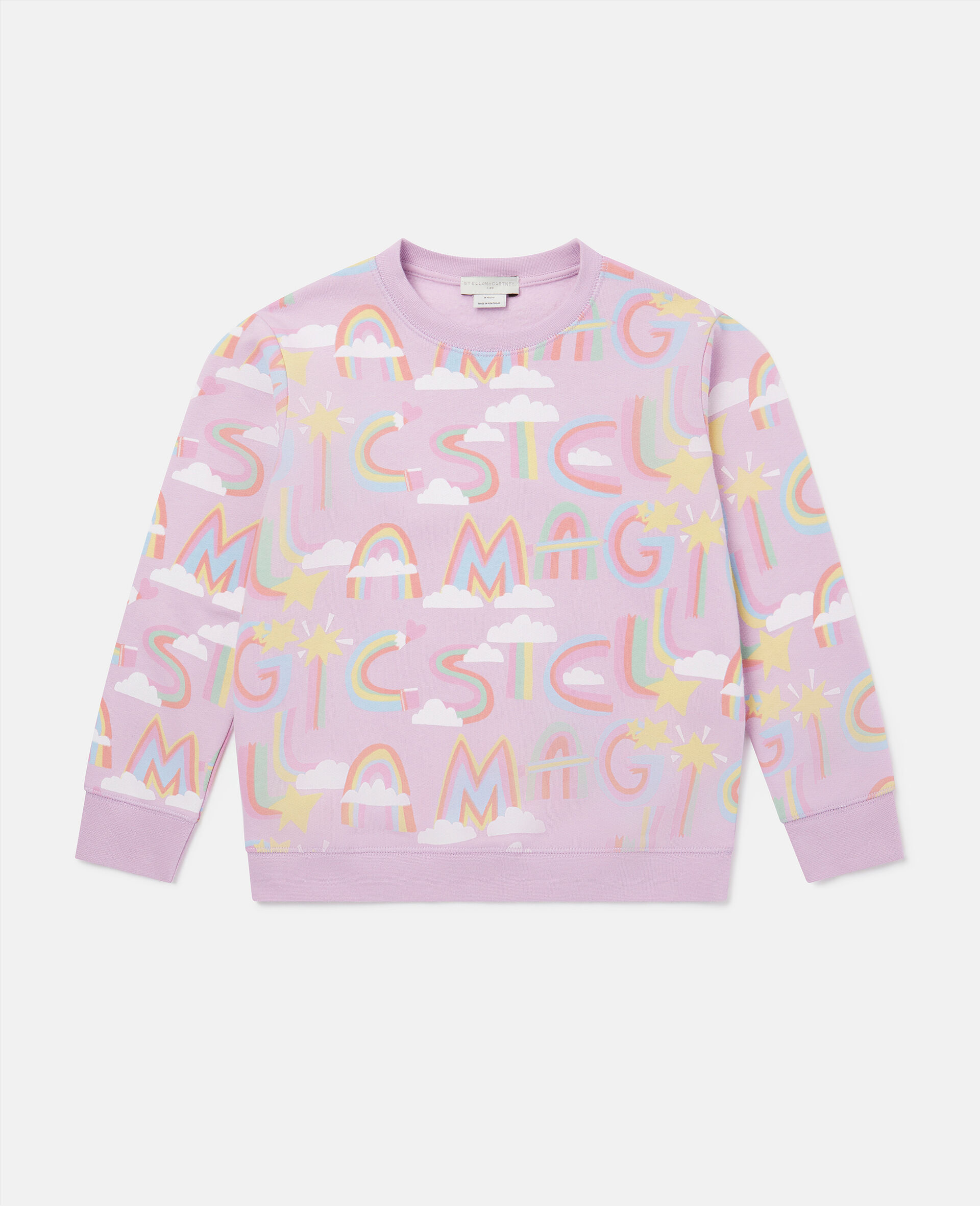 Rainbow Magic Print Sweatshirt-Purple-large image number 0