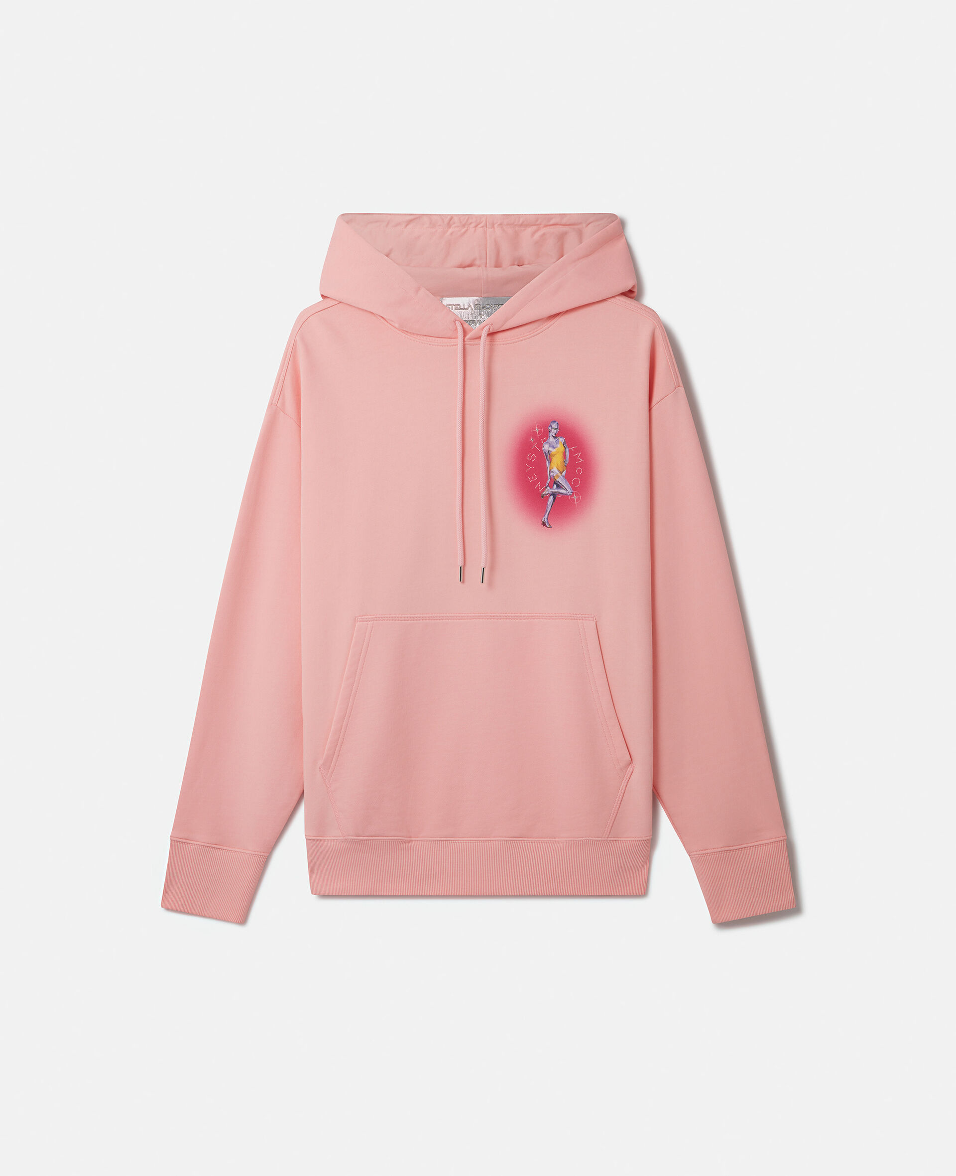 Hoodie aus Biobaumwolle mit Sexy Robot-Print-Rose-model