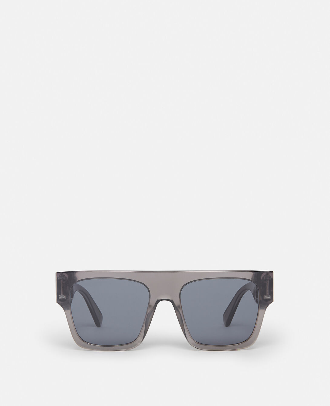 Women Shiny Transparent Grey Falabella Square Sunglasses | Stella McCartney  GB