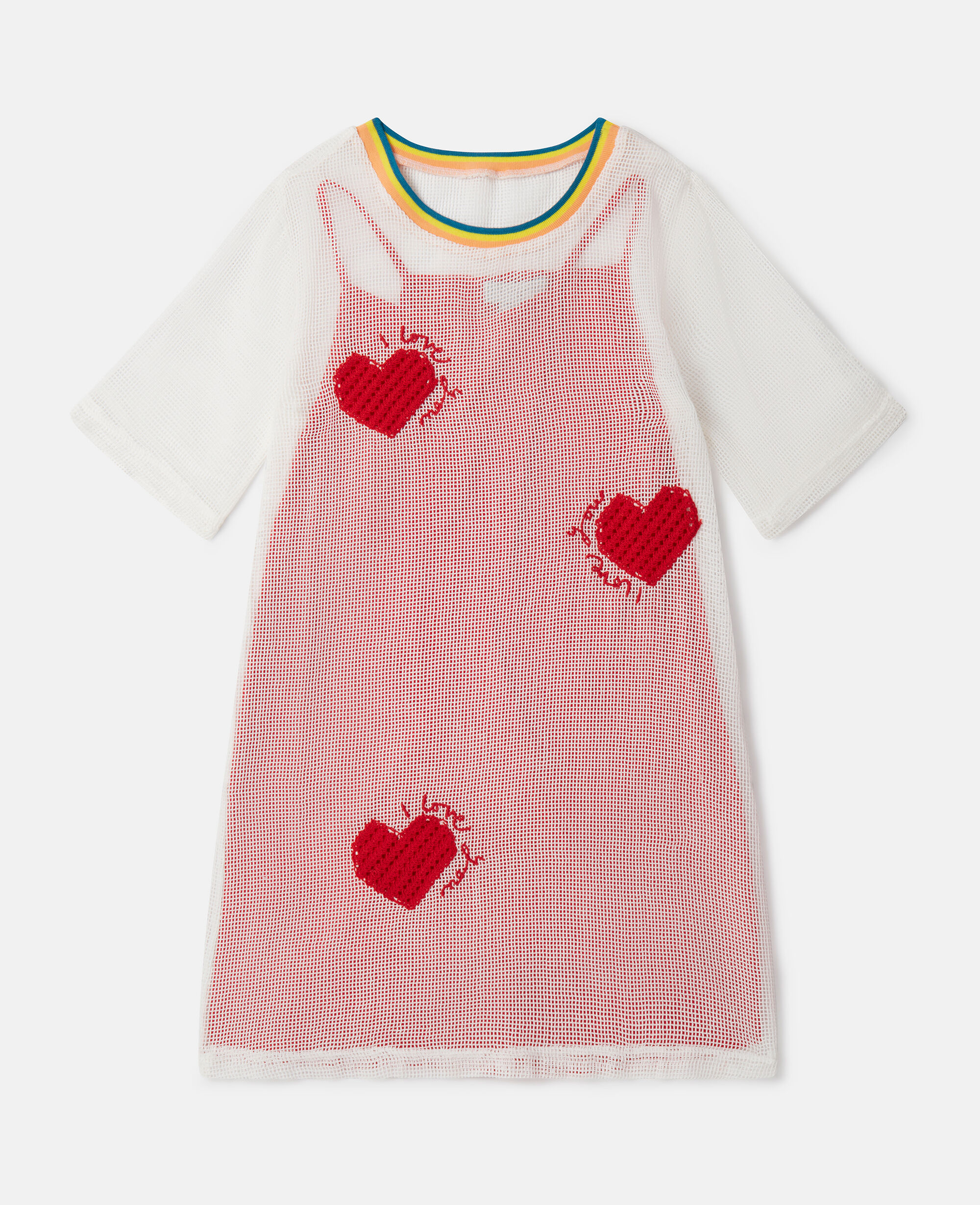 Kids マルチカラー ハートメッシュ Tシャツドレス | Stella McCartney JP