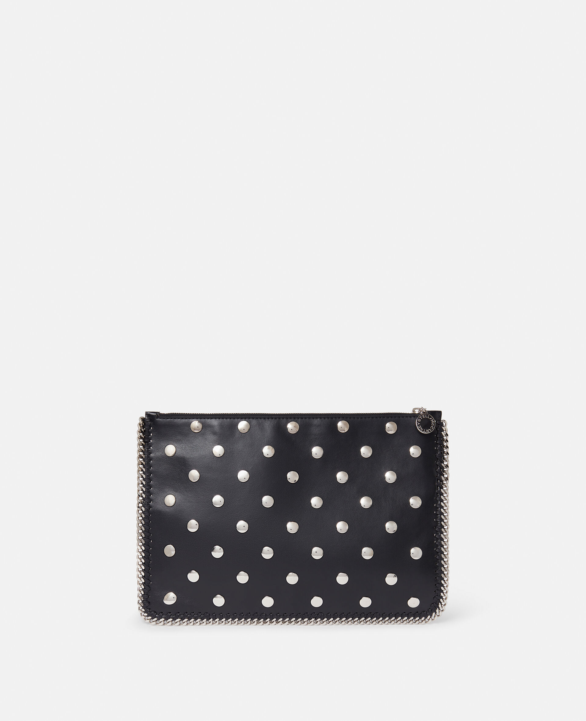 Falabella Studded Zip Pouch-Black-large image number 0