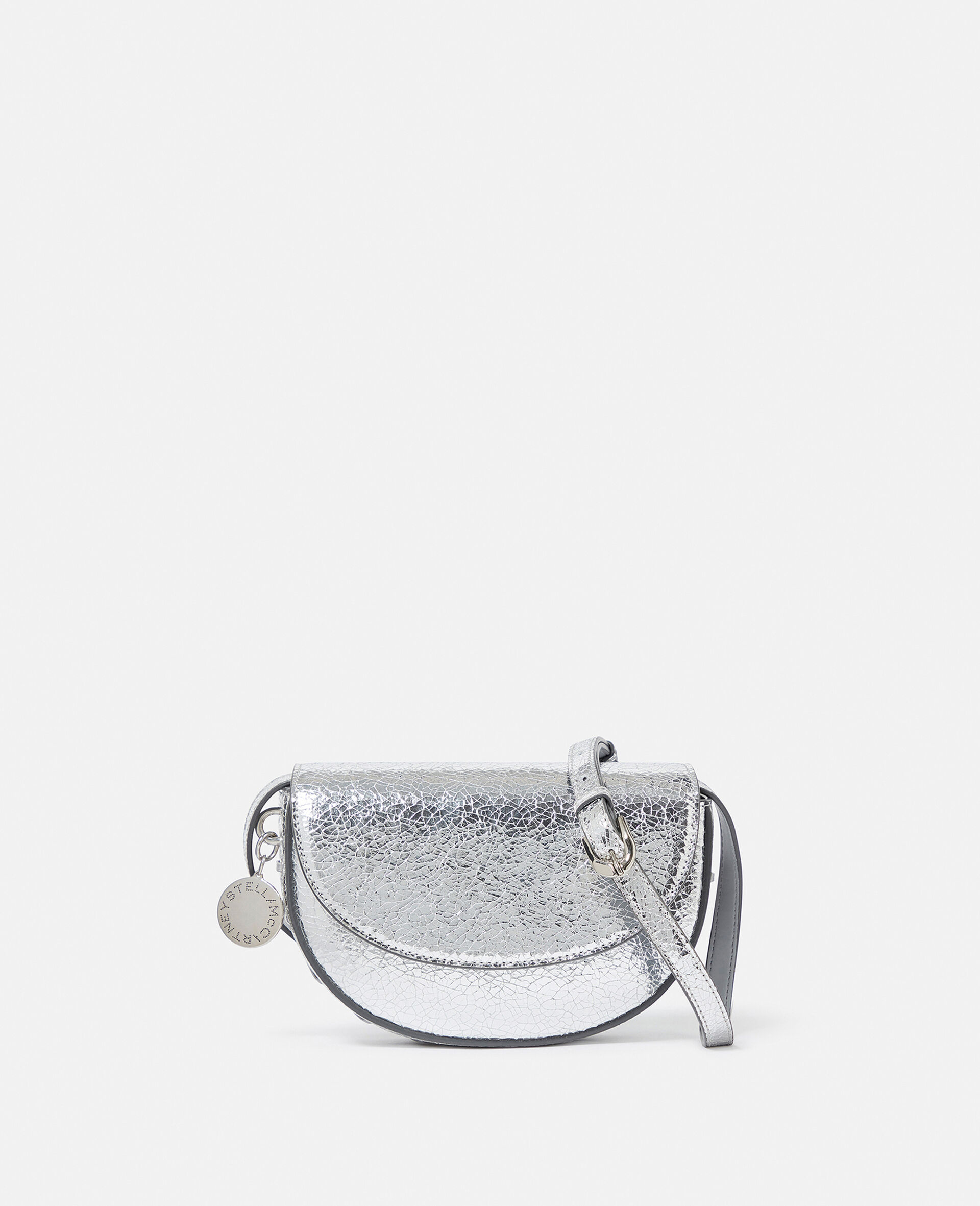 Frayme Crackled Silver Shoulder Bag-Silver-large image number 0