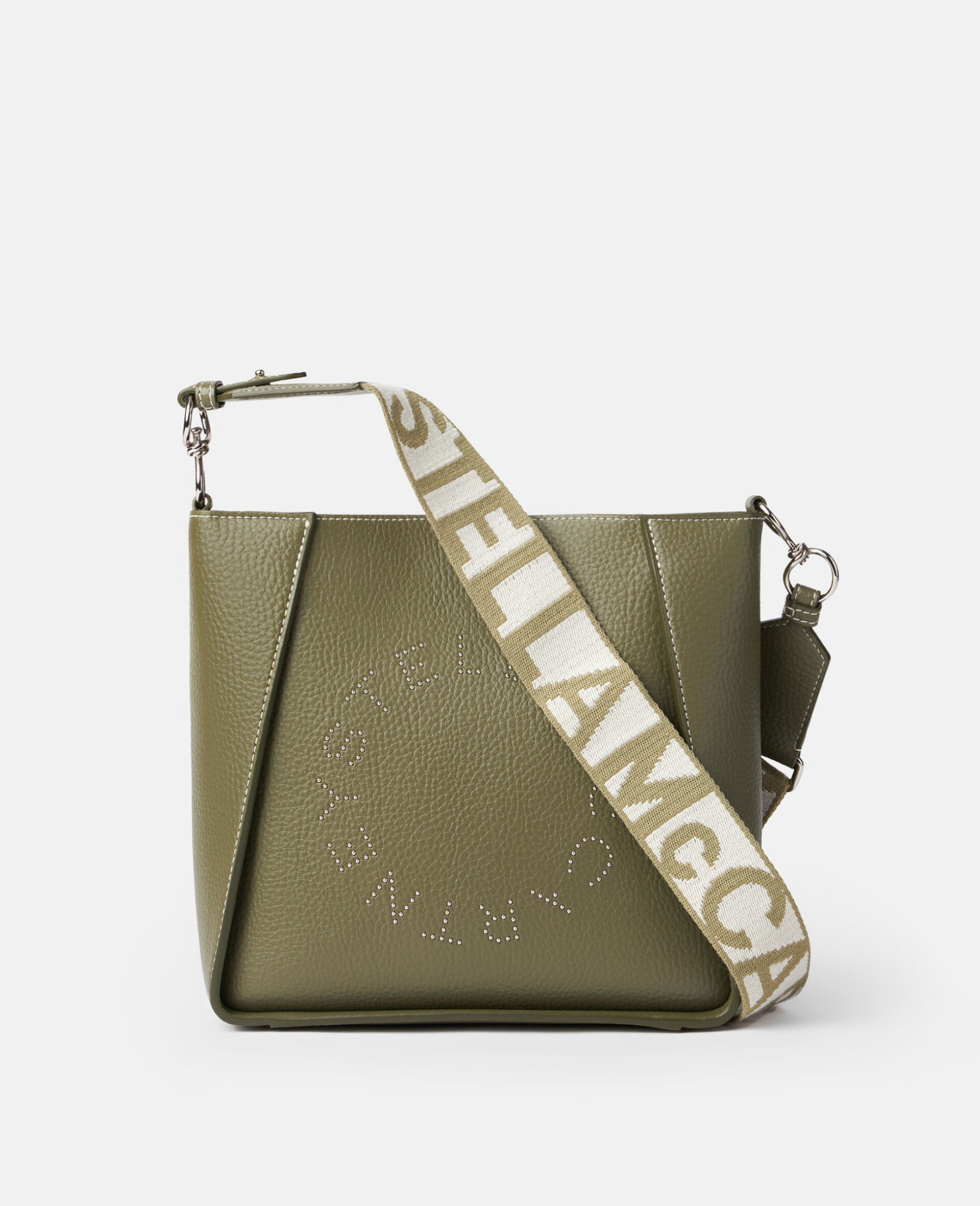 Logo Square Crossbody Bag-Green-model