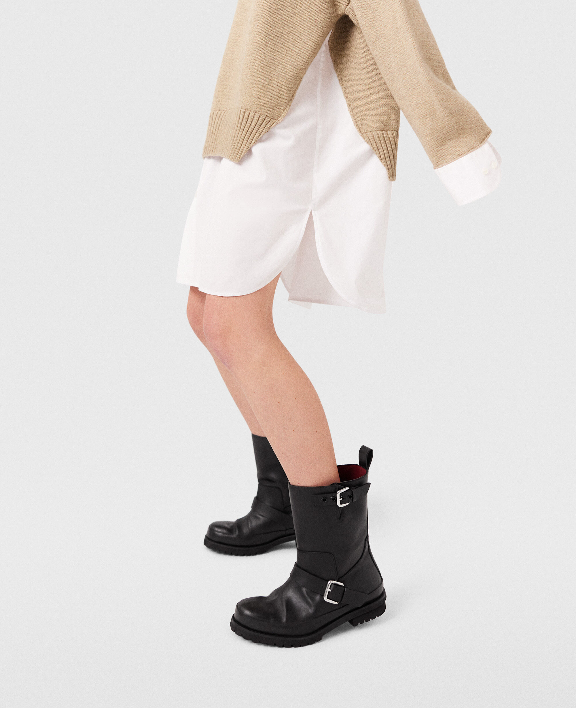 Strap biker boots hotsell