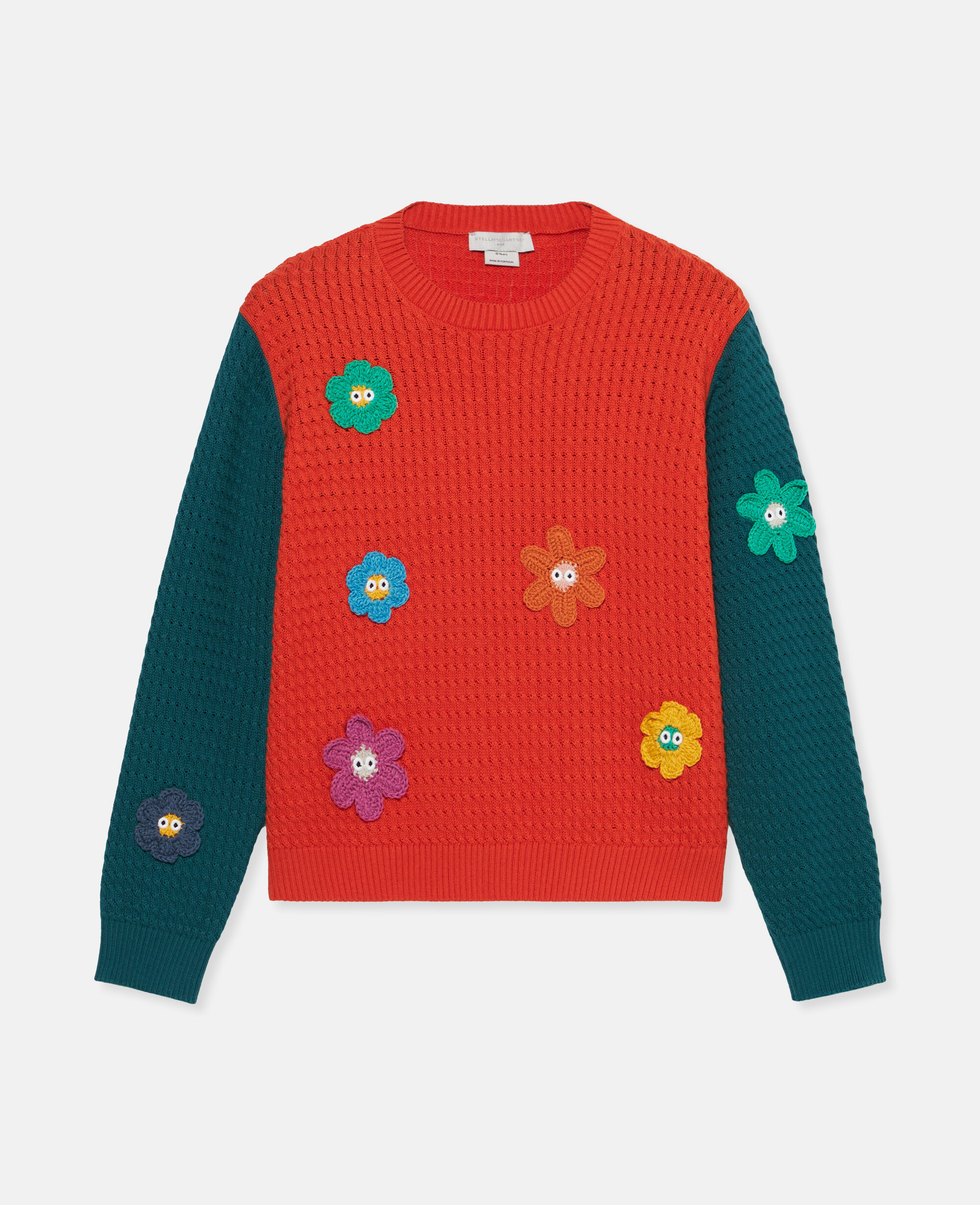 Women Red Smiley Flower Crochet Jumper | Stella McCartney US