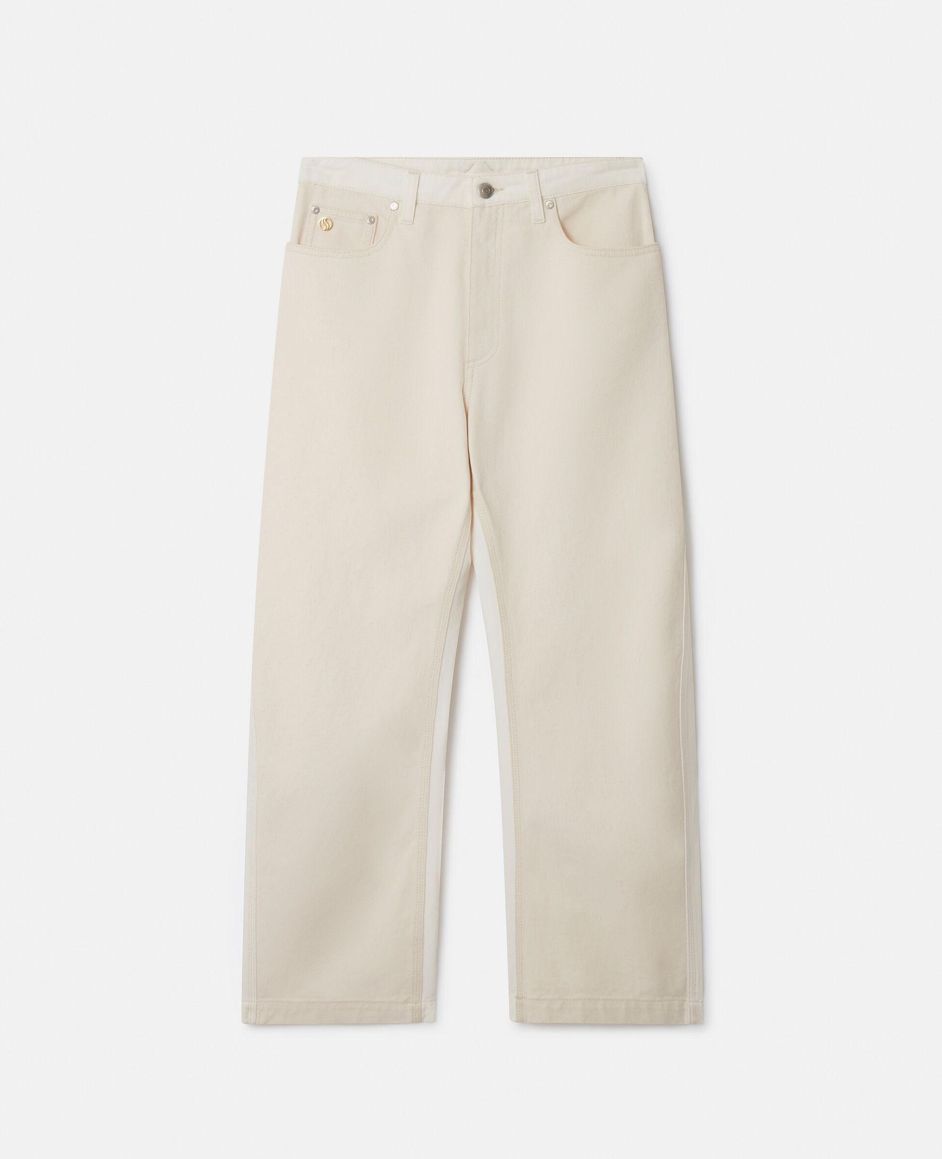 Banana Leg Utility Jeans-Cream-large image number 0