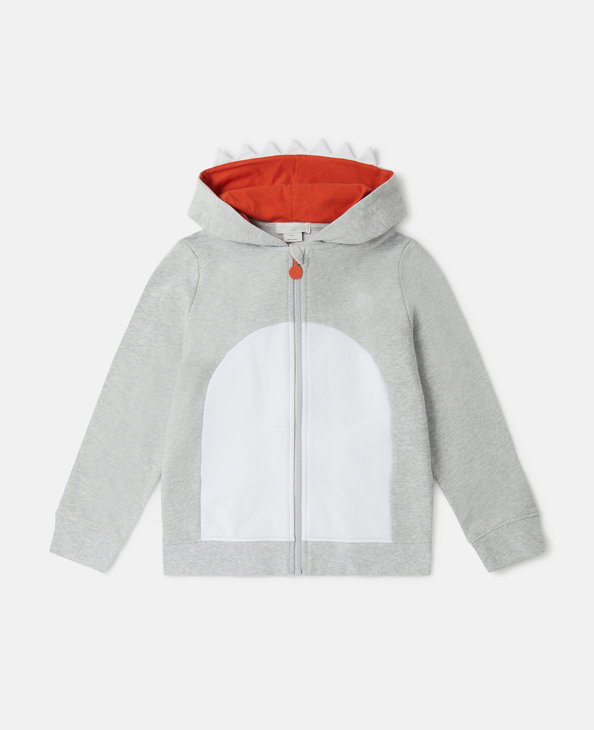 Shark Zip Hoodie-Grey-large image number 0