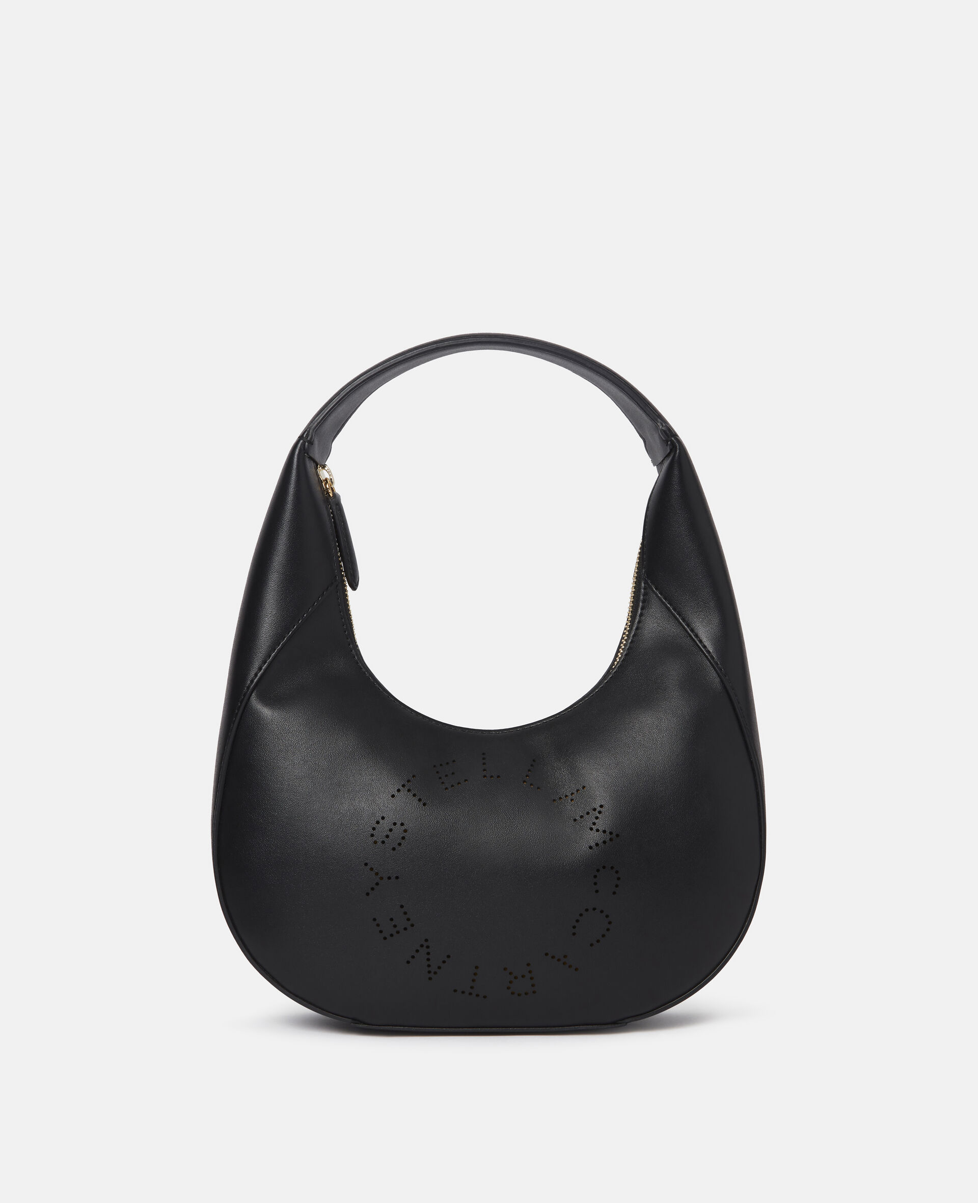 Women BLACK Small Stella Logo Hobo Shoulder Bag | Stella McCartney PL