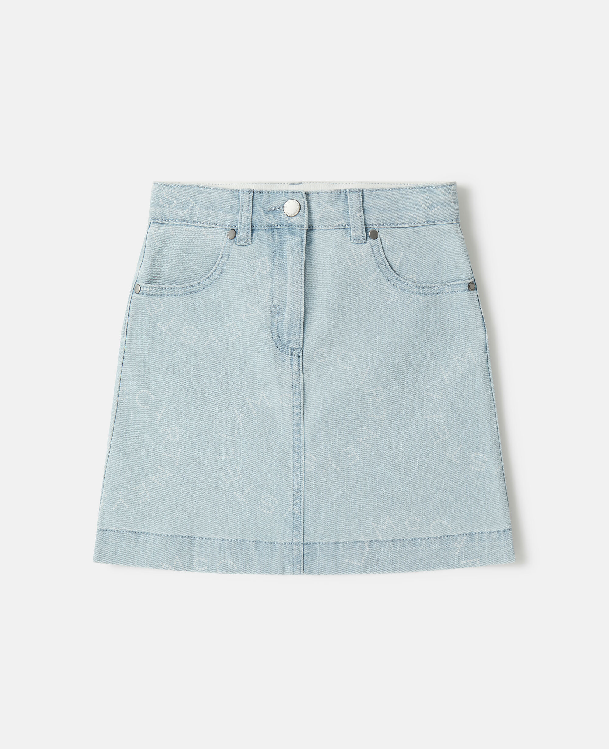 Medallion Logo Denim Skirt