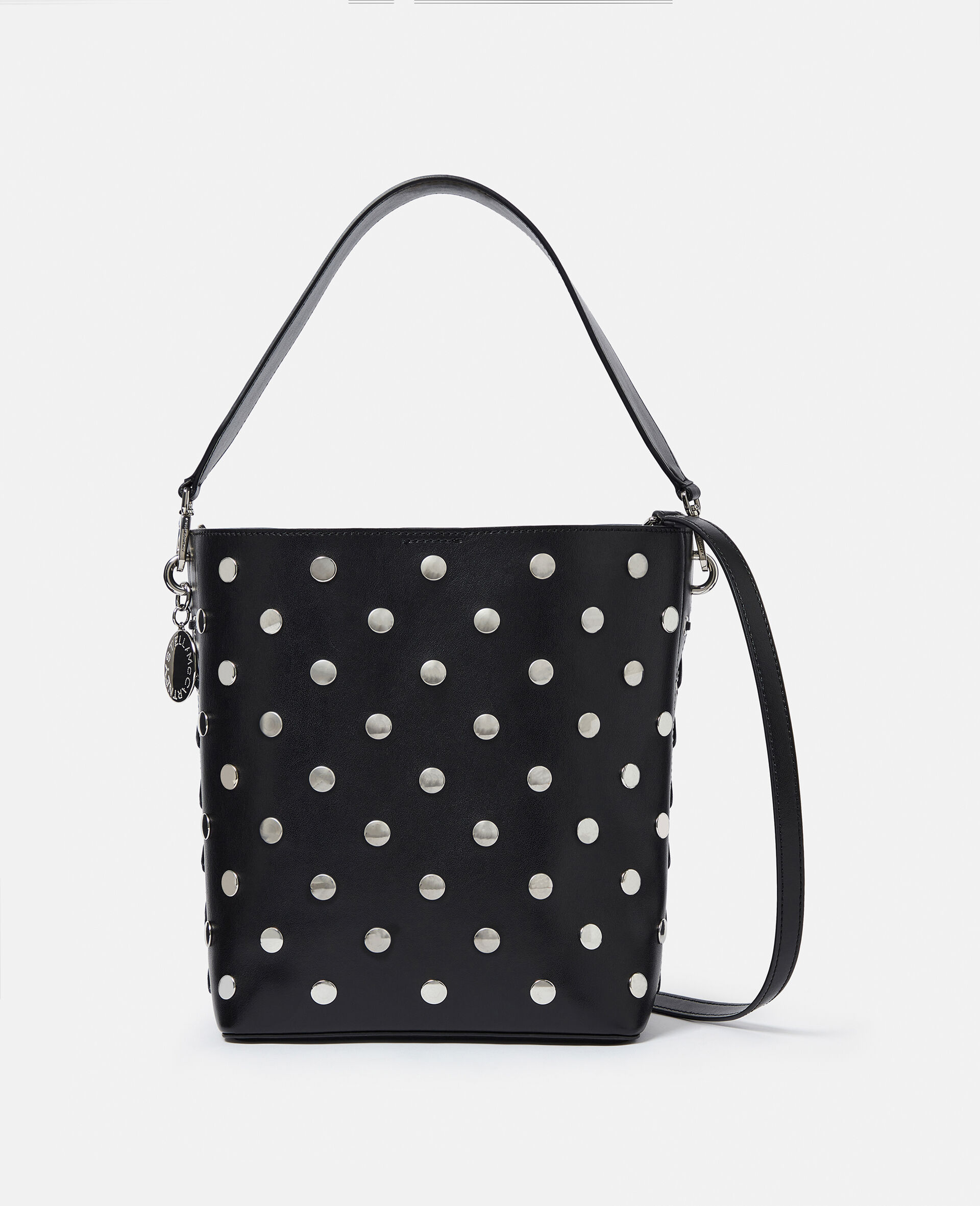 Frayme Studded Large Bucket Bag-Black-large image number 0