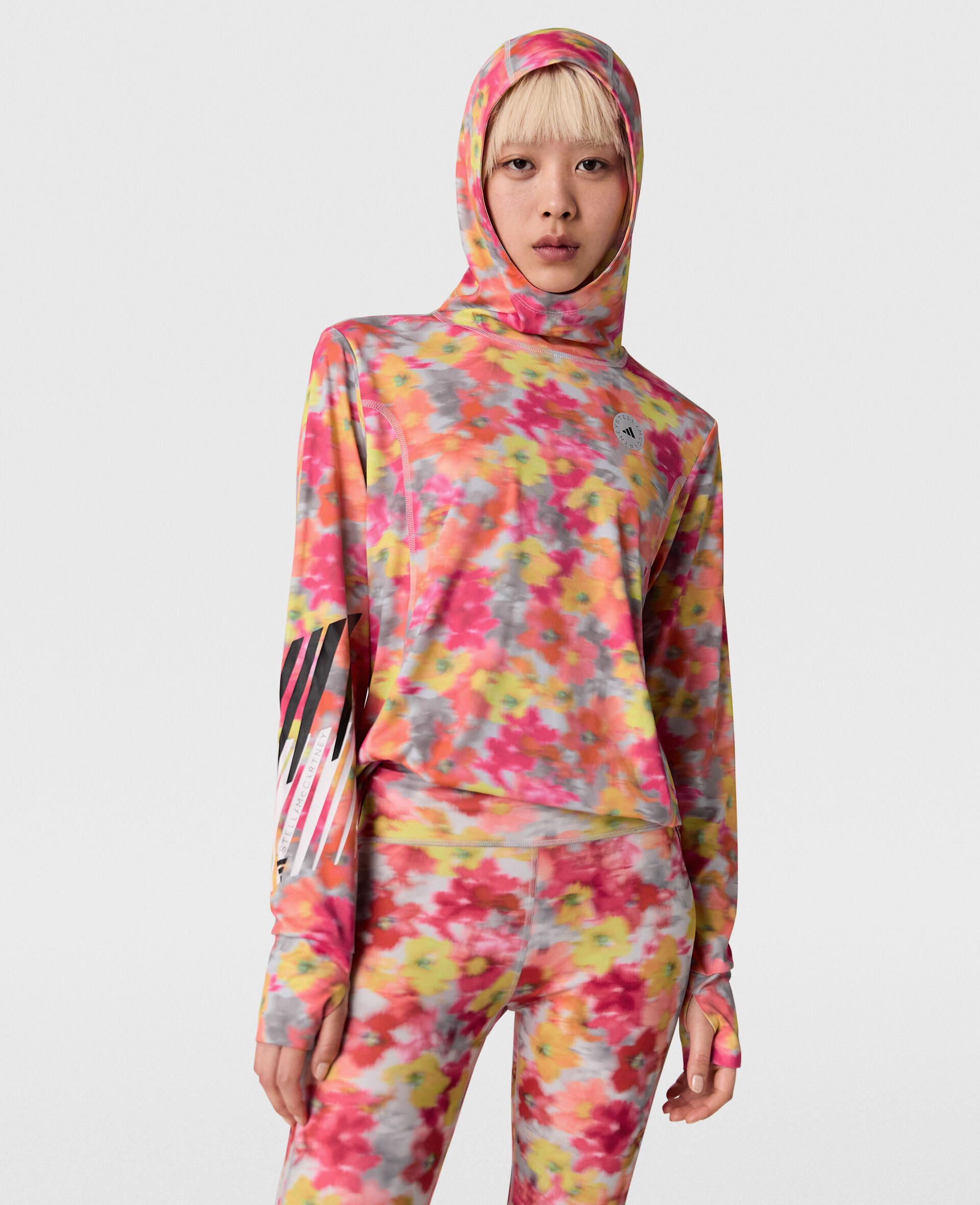 TrueCasuals Hooded Jacket-Multicoloured-model