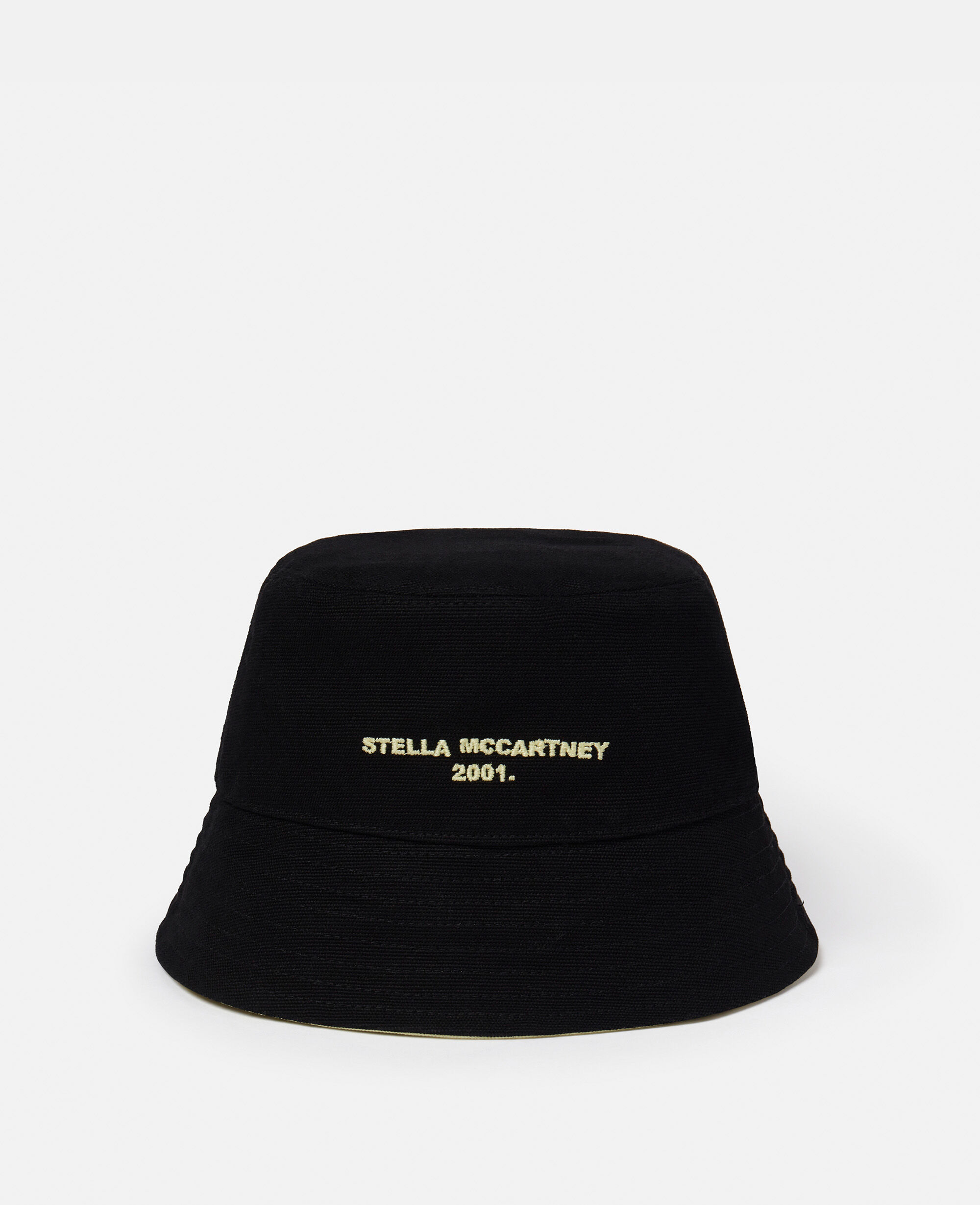 Women Black & Banana Yellow Reversible Logo Bucket Hat | Stella