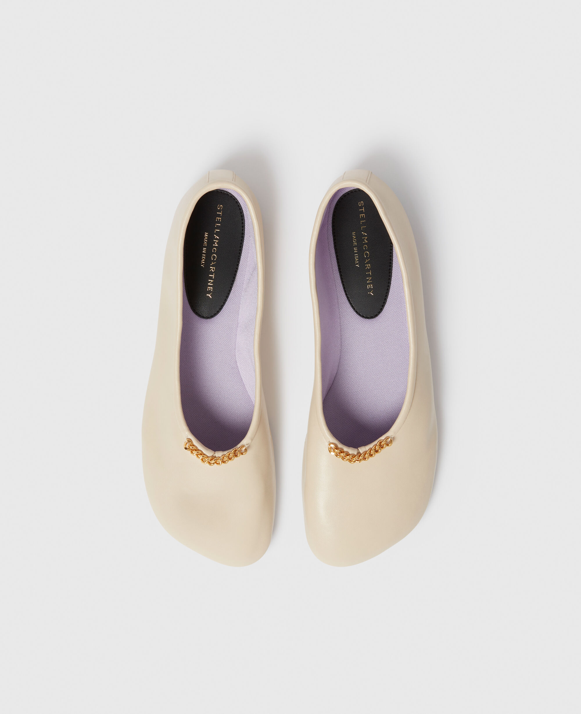【Stella McCartney】ライダー バレエフラット Women Pitch black Ryder Popper-Studded Ballet Flats | Stella