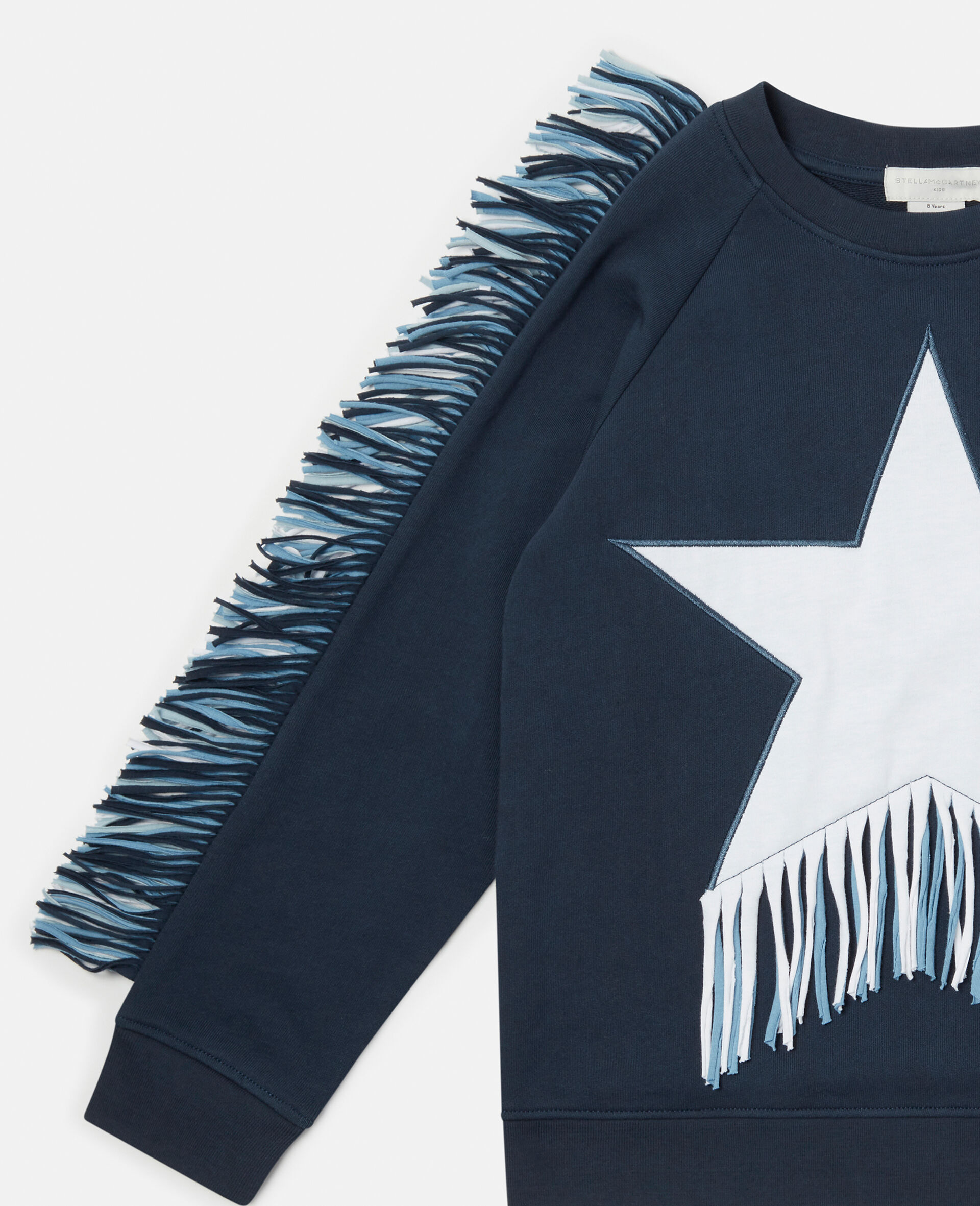 Fringed Star Sweatshirt-Blue-large image number 0