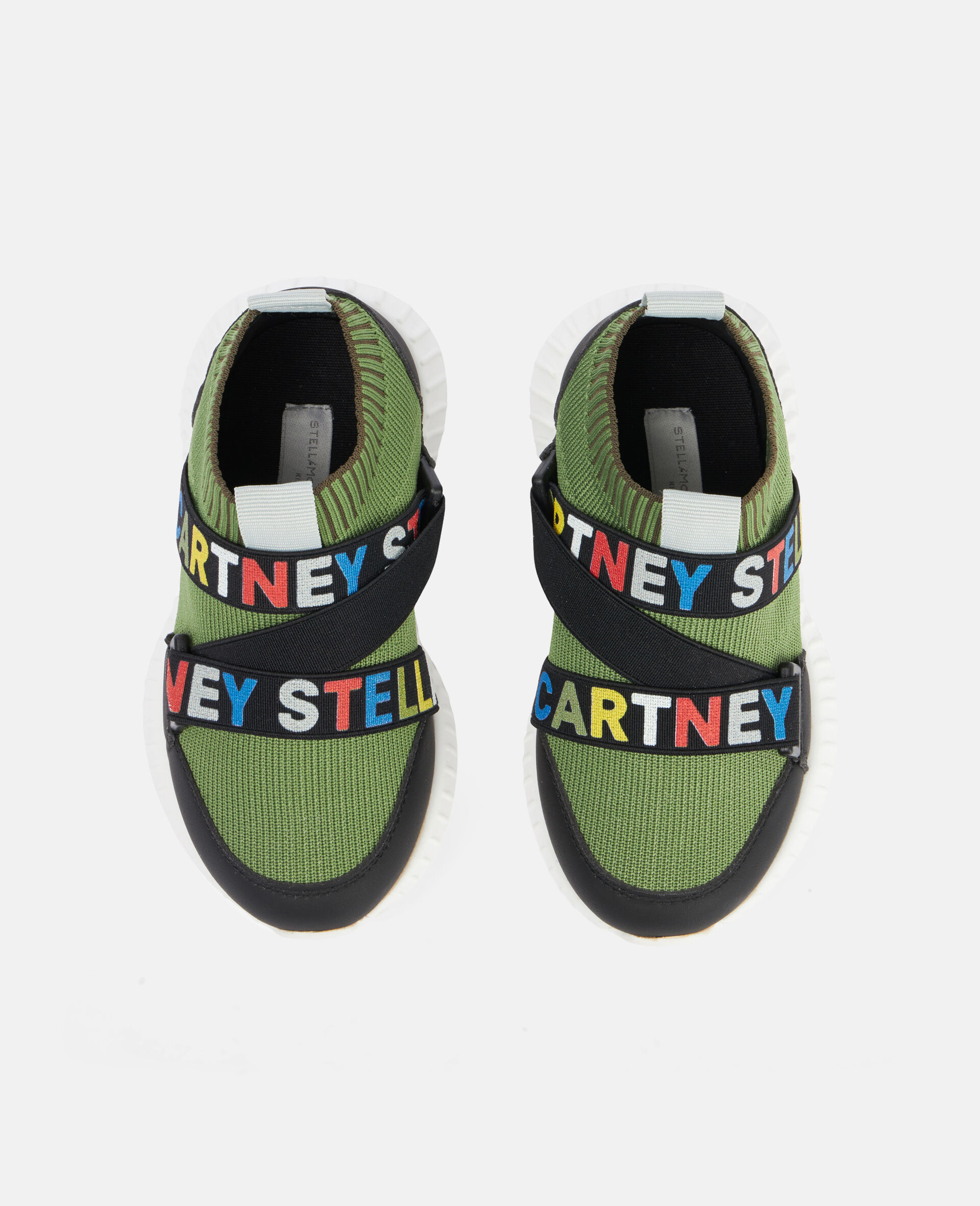 Logo Tape Slip-On Trainers-Green-large image number 0