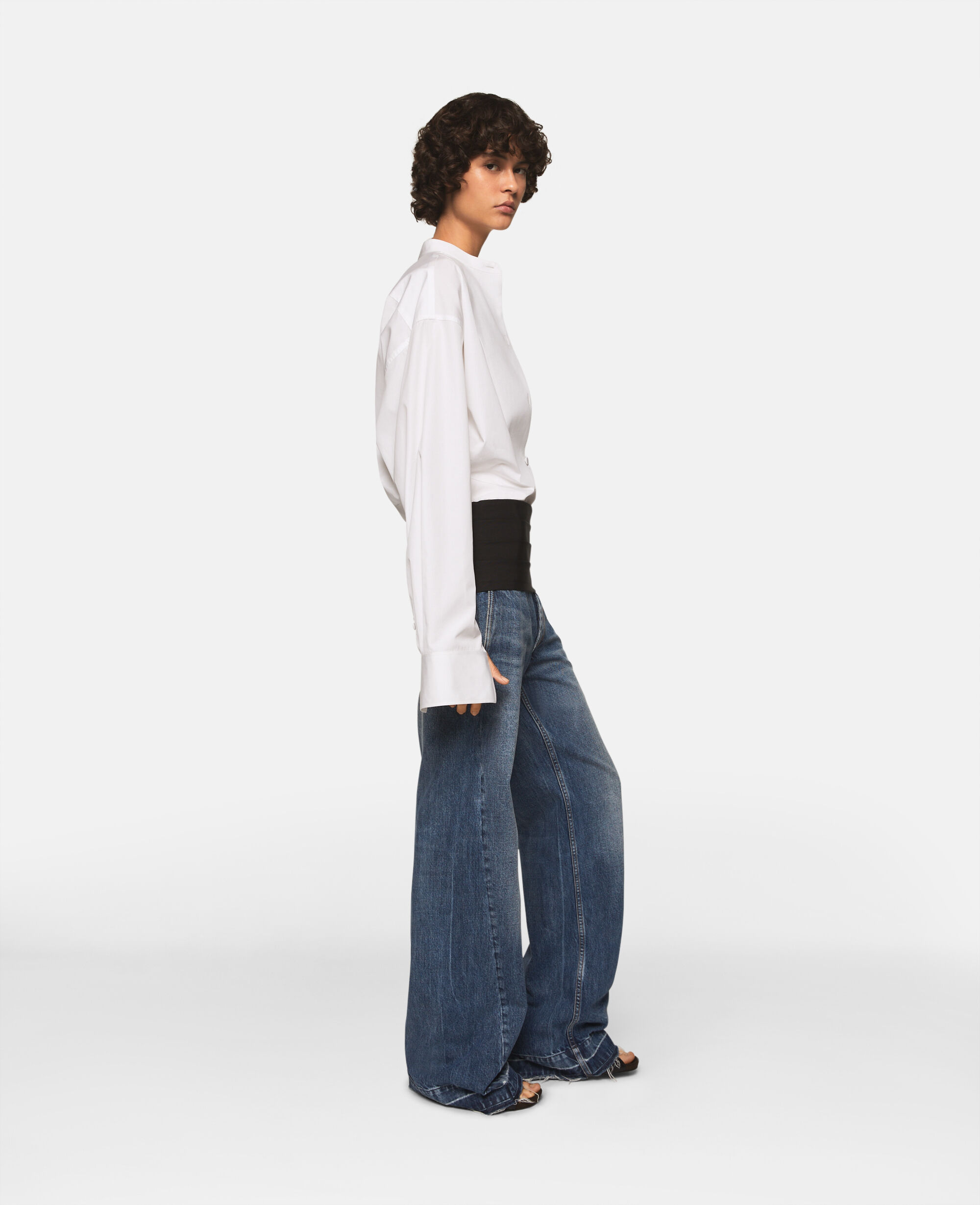 Women Vintage wash denim Tuxedo-Inspired Denim Jeans | Stella 