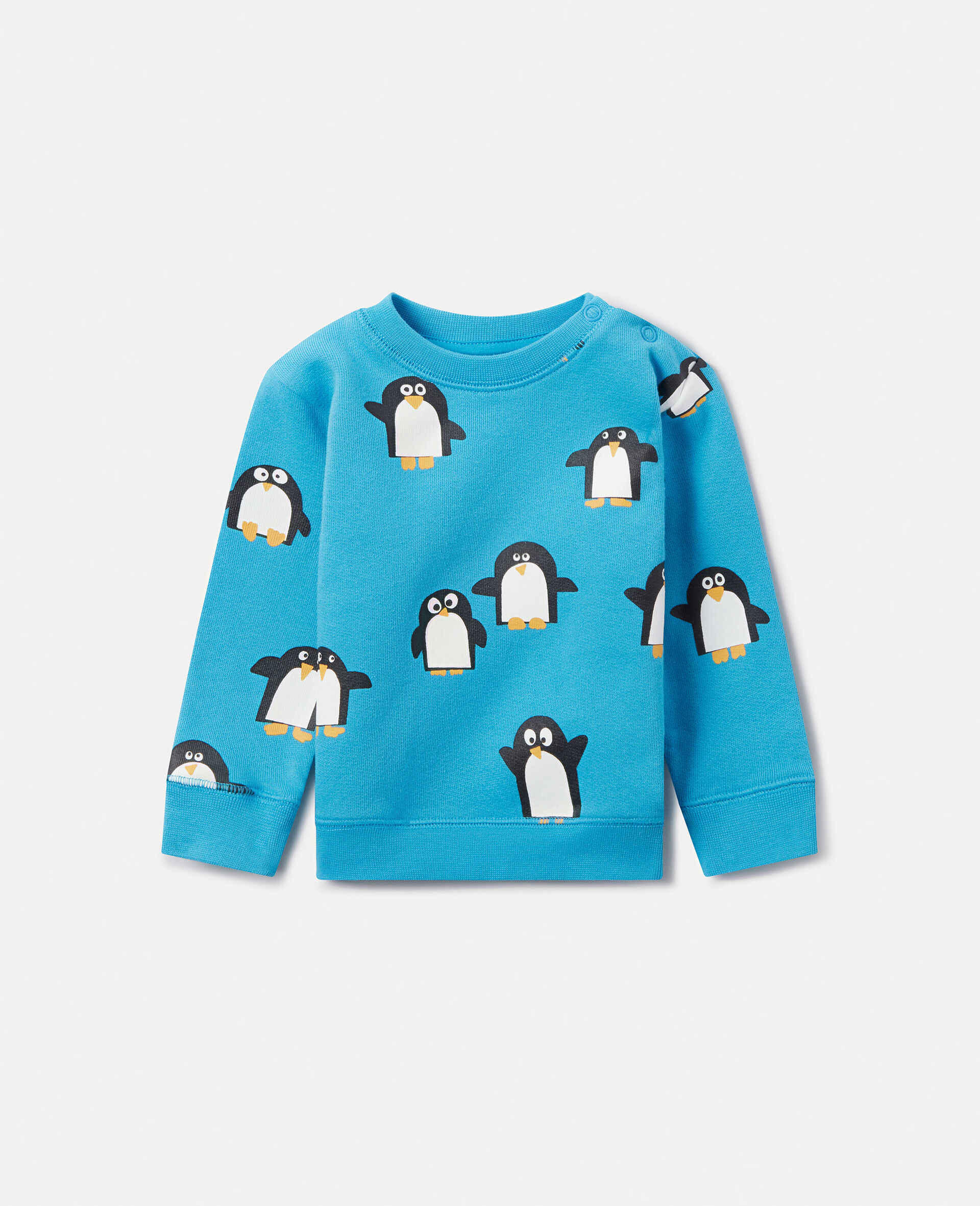 Penguin Print Sweatshirt-Blue-large image number 0