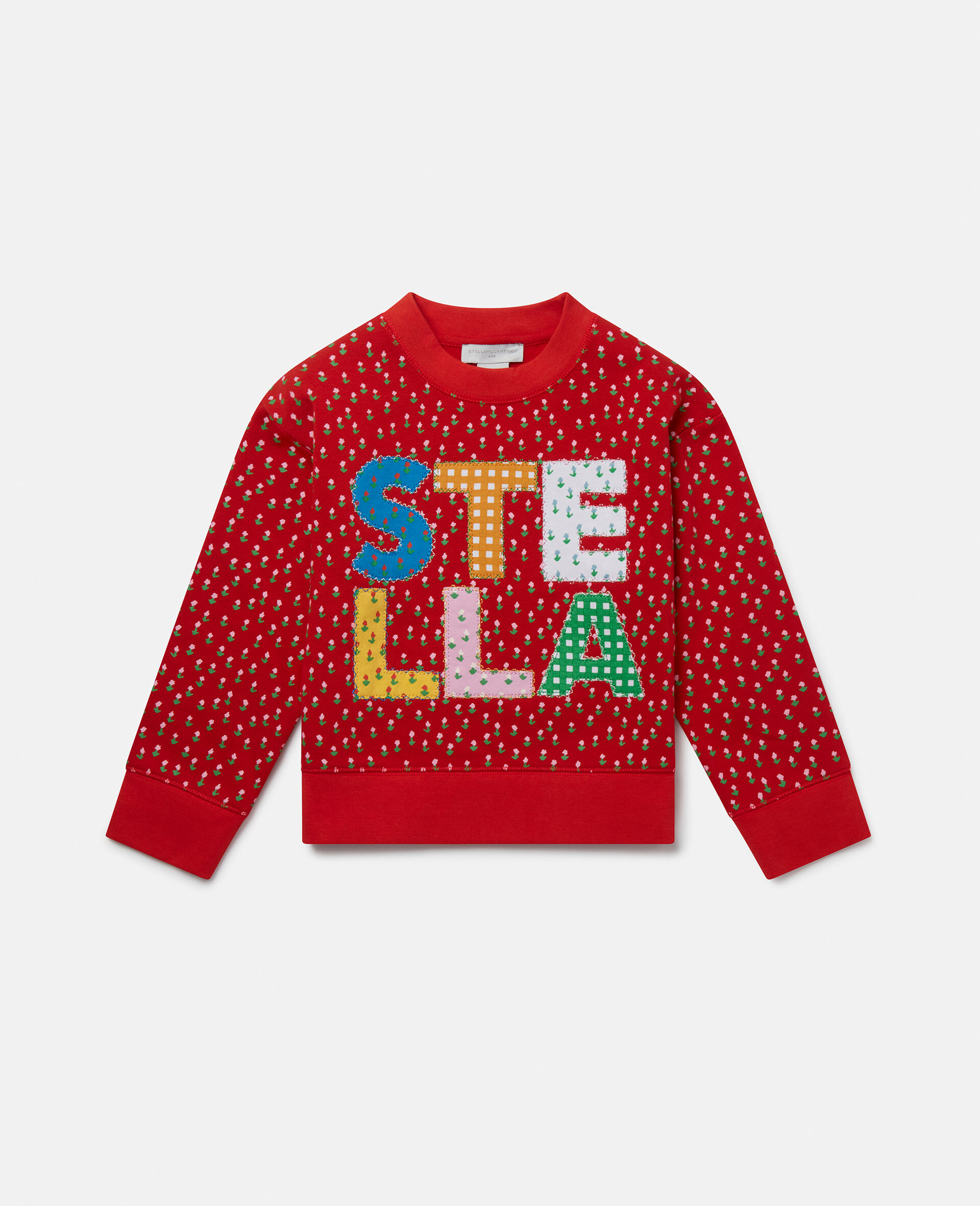 Stella Appliqué Sweatshirt-Red-large image number 0