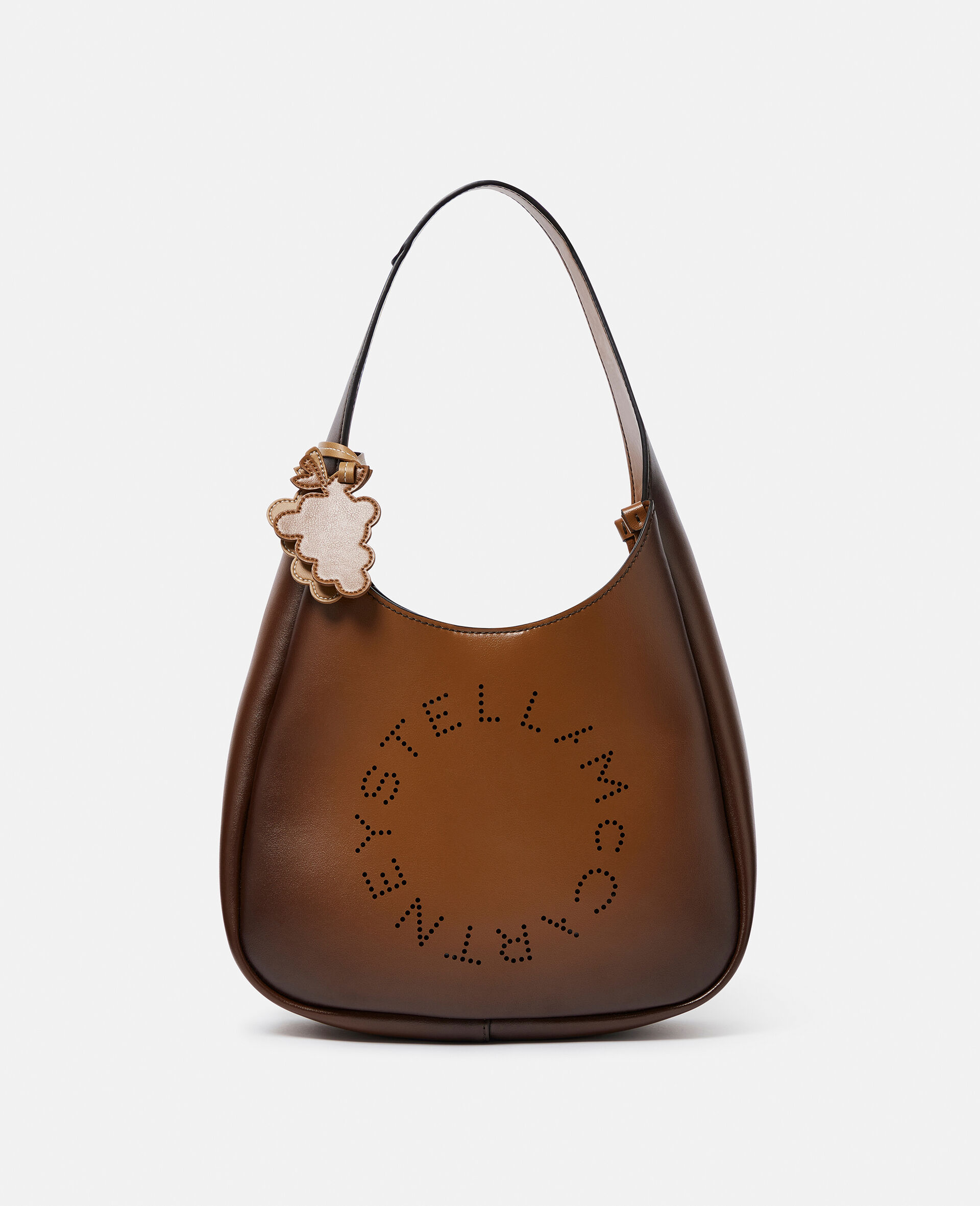 Logo Slouchy Hobo Tote Bag-Brown-large image number 0