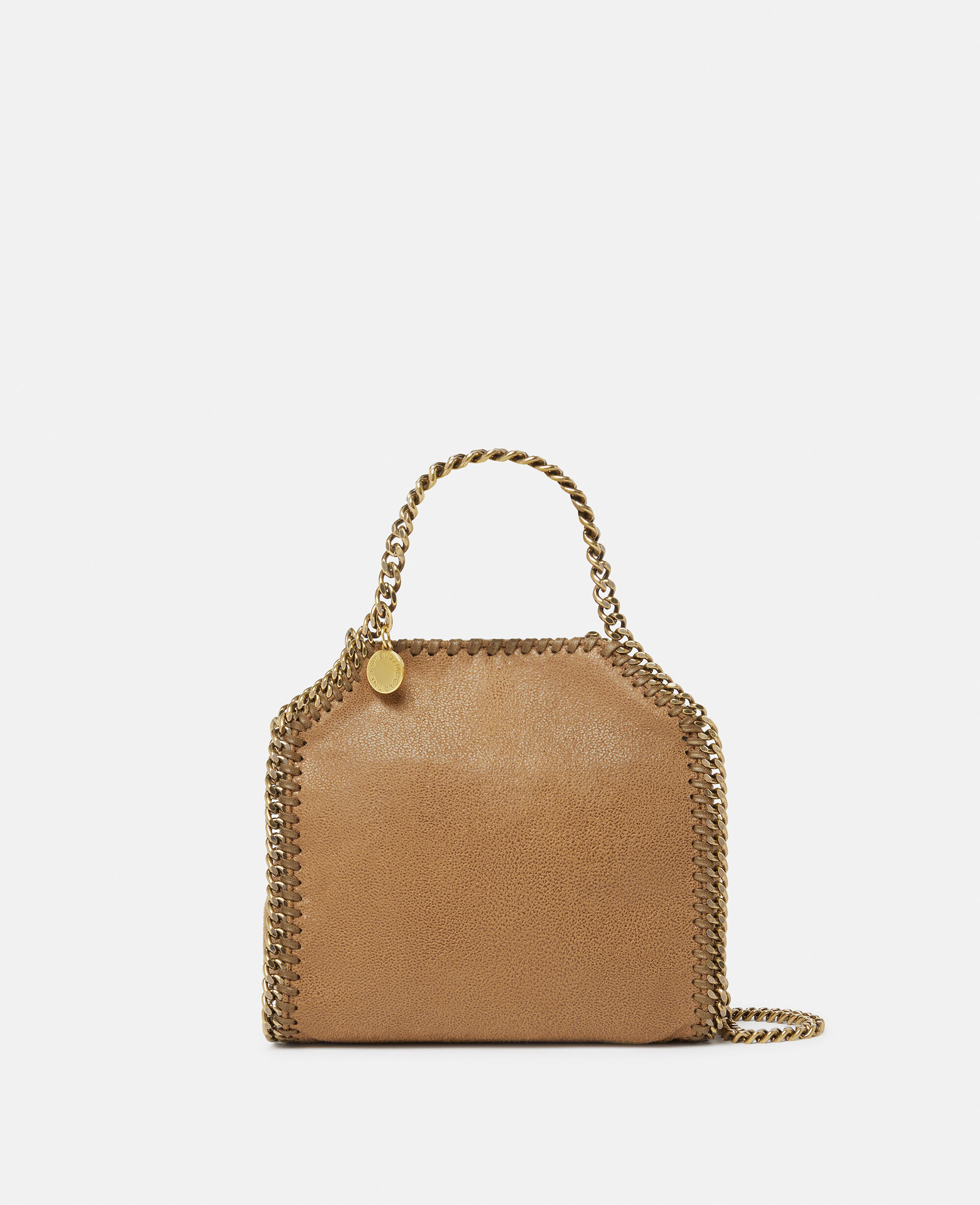 Women Pecan brown Falabella Tiny Tote Bag | Stella McCartney US