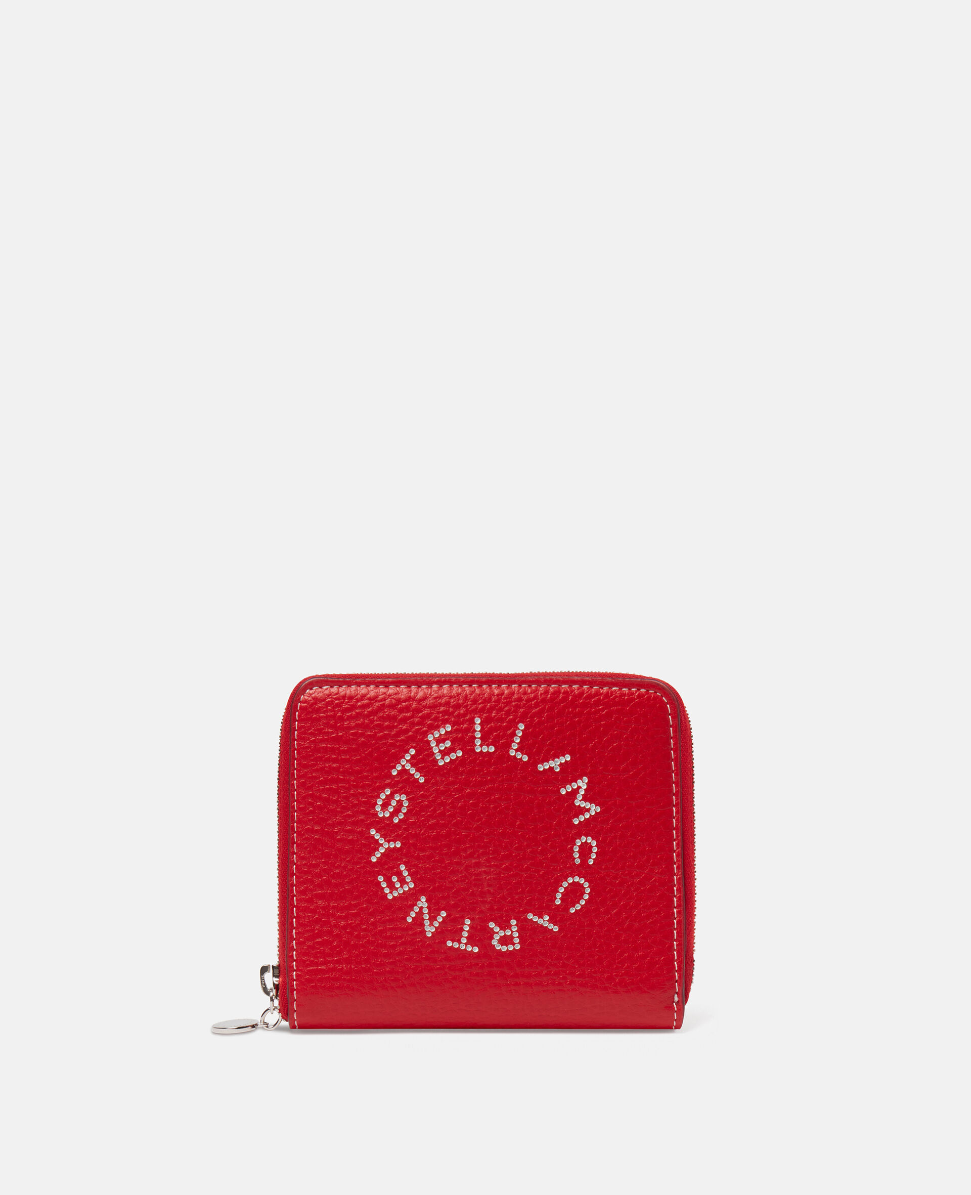 Logo Grainy Alter Mat Zip Mini Wallet-Rouge-large image number 0