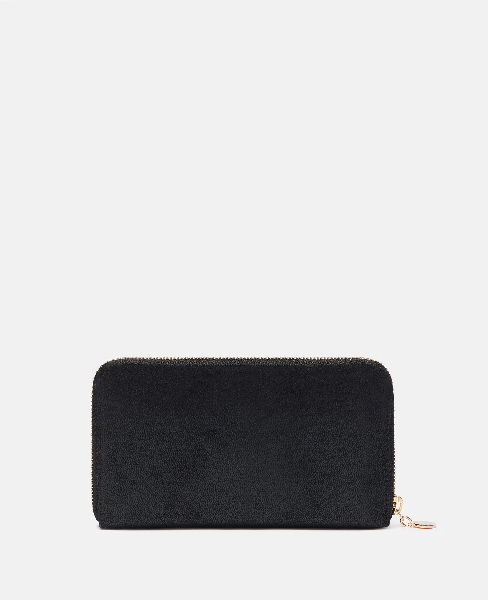 【STELLA MCCARTNEY】 コンチネンタル ジップ ウォレット Women シルバー S-ウェーブ スパンコール ストラップウォレット