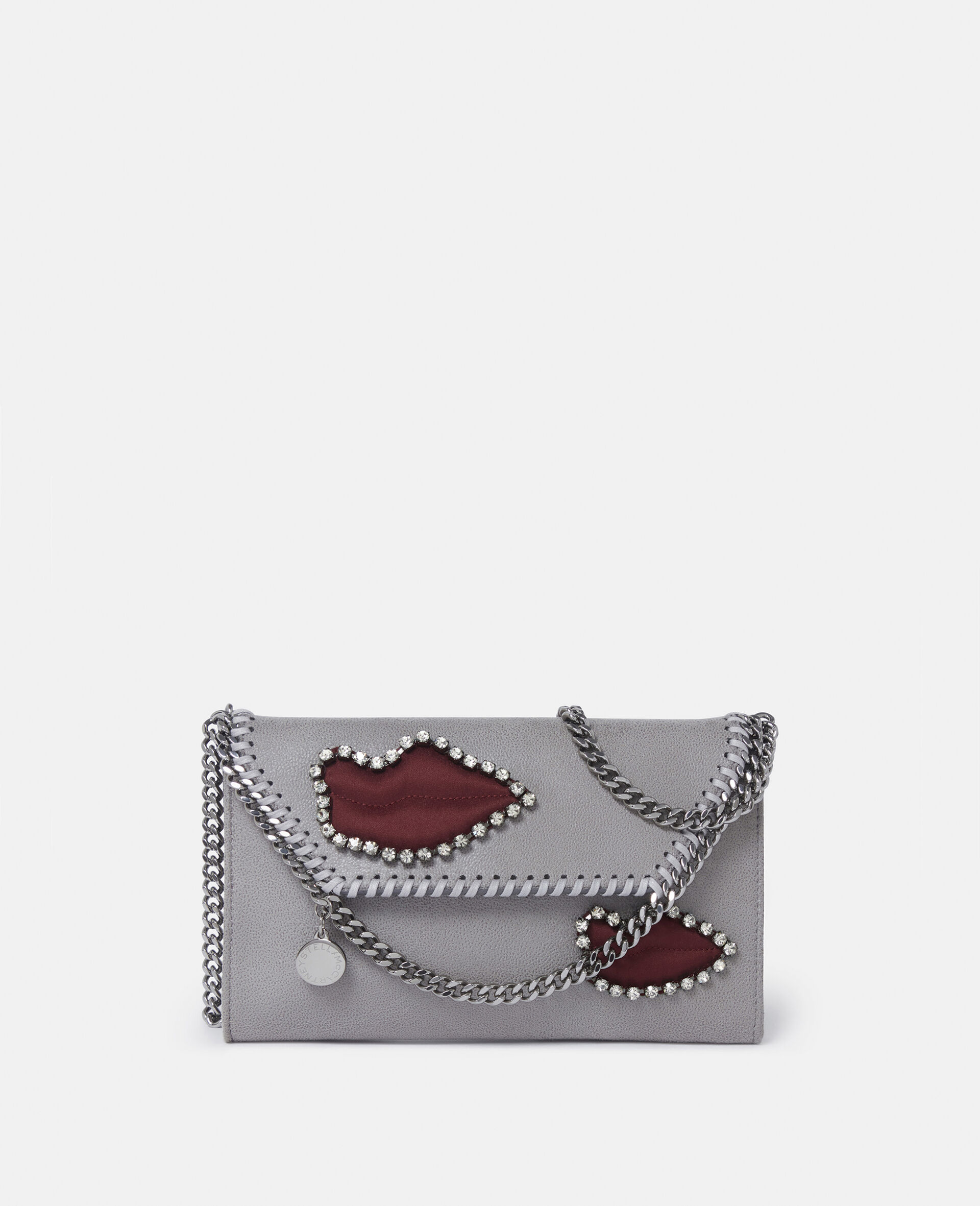 Falabella Lips Wallet Crossbody Bag-Grey-large image number 0