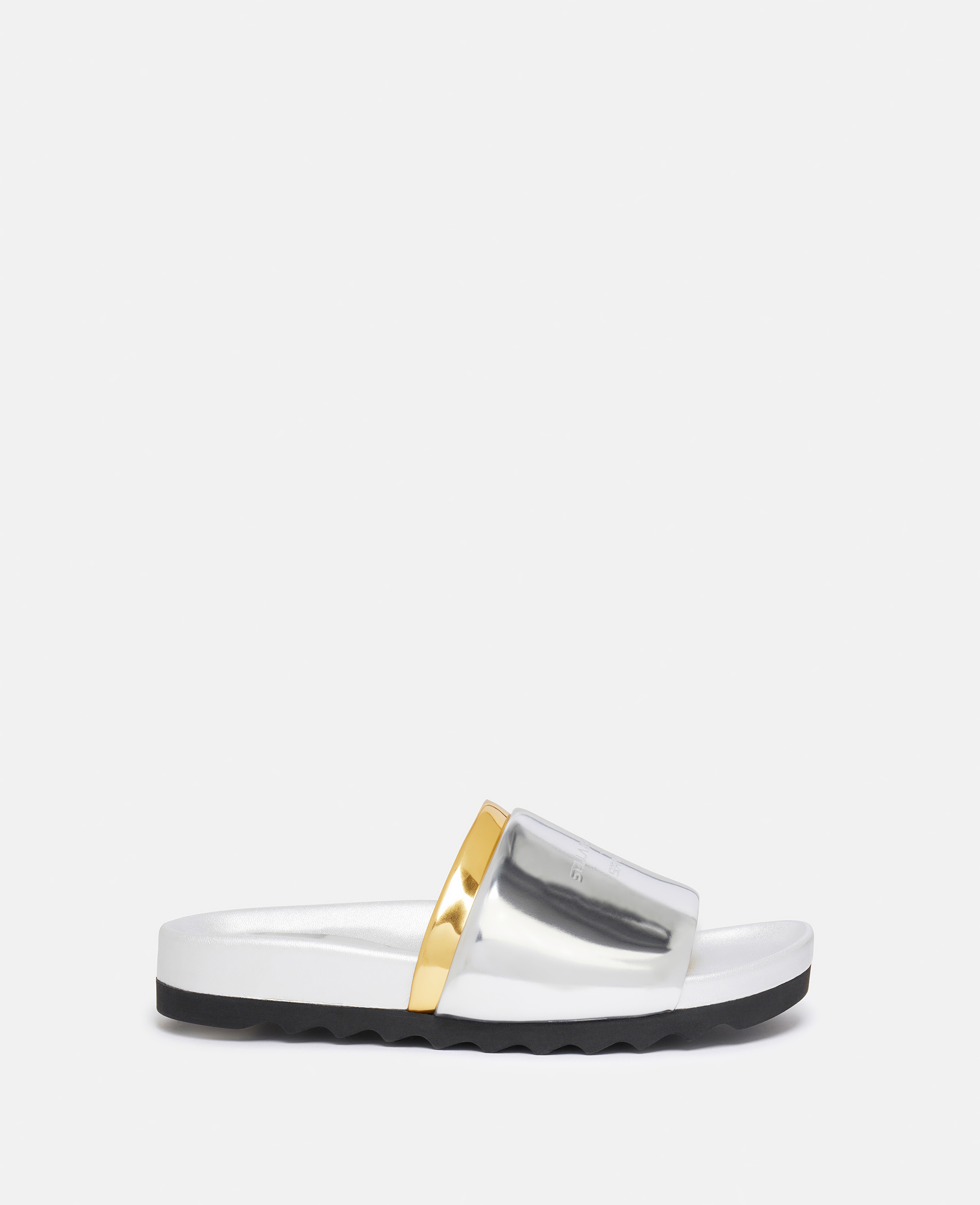 Stella Mccartney Double-chromatic Slide-on Sandals In White