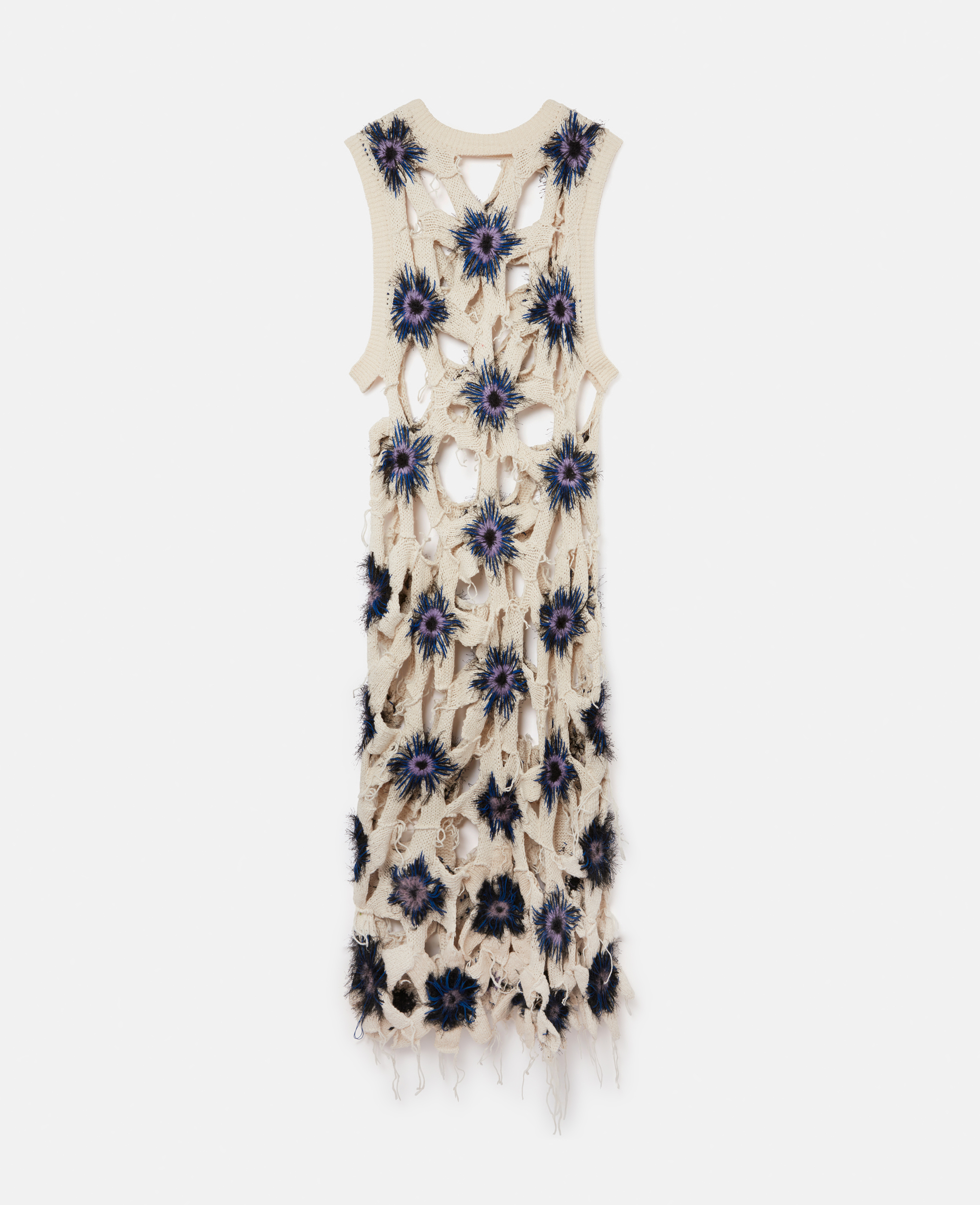 Shop Stella Mccartney Rewild Flower Patchwork Midi Dress In Multicolour