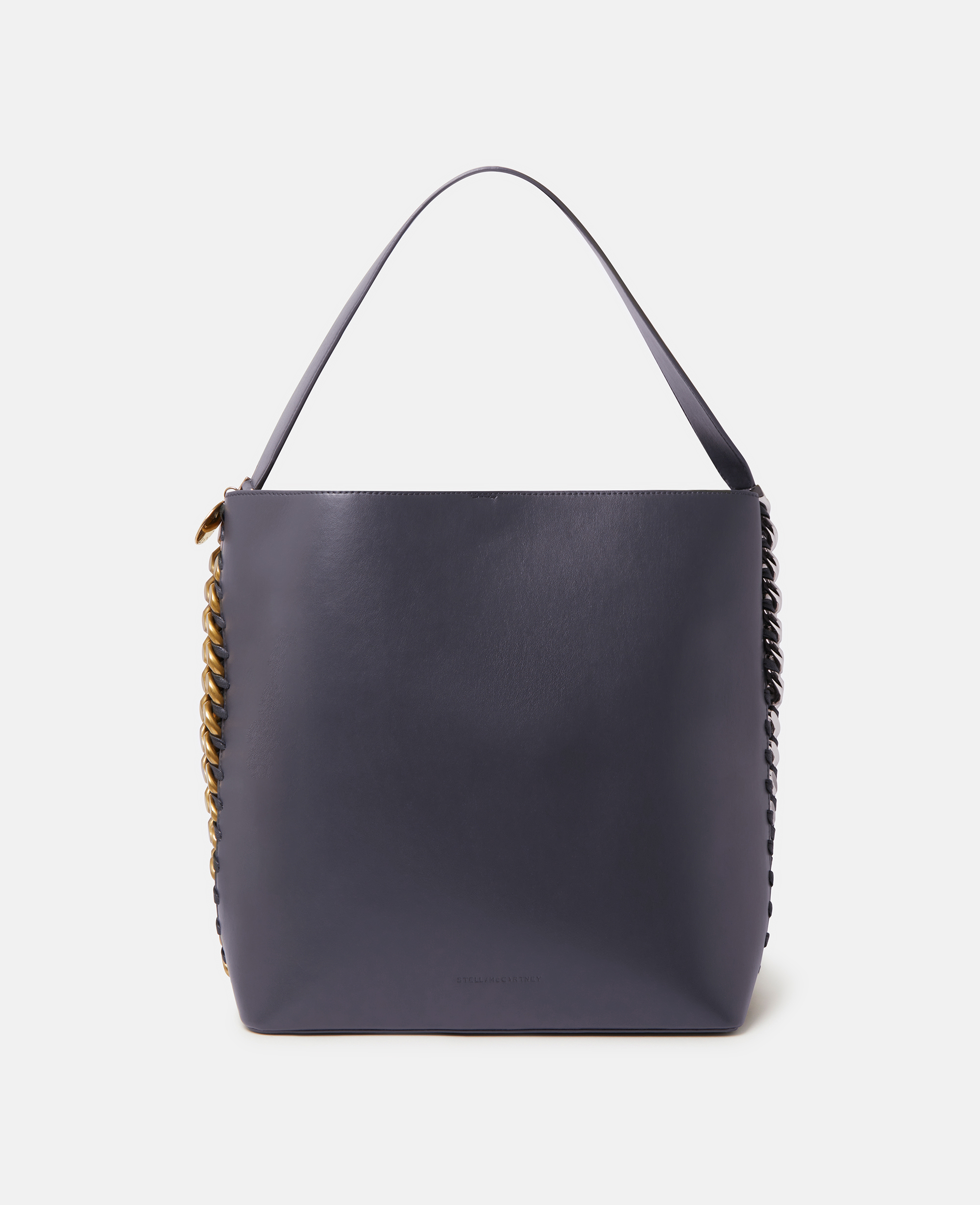 Stella Mccartney Frayme Tote Bag In Shadow Black