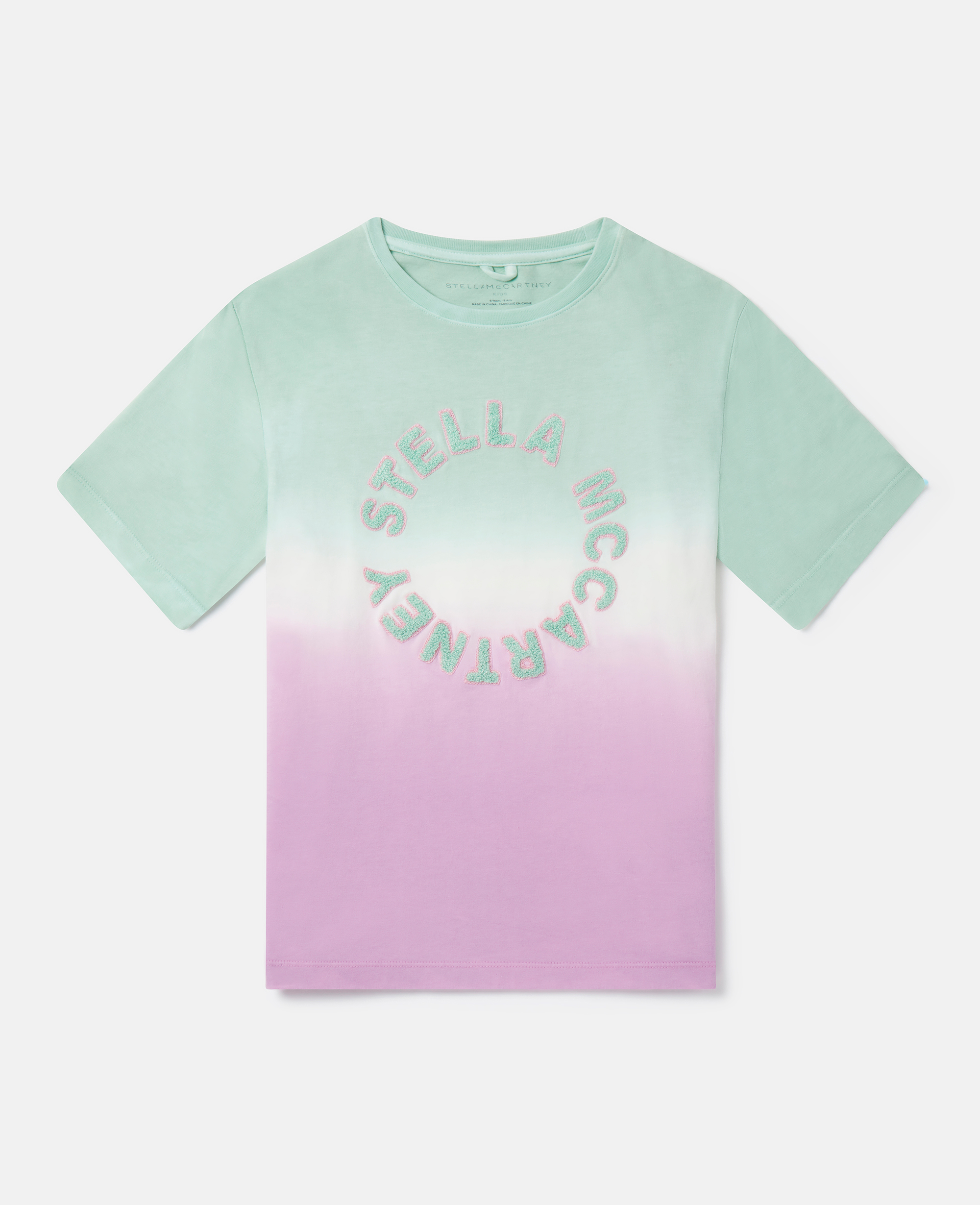 Shop Stella Mccartney Medallion Logo Ombré T-shirt In Pastel Multicolour