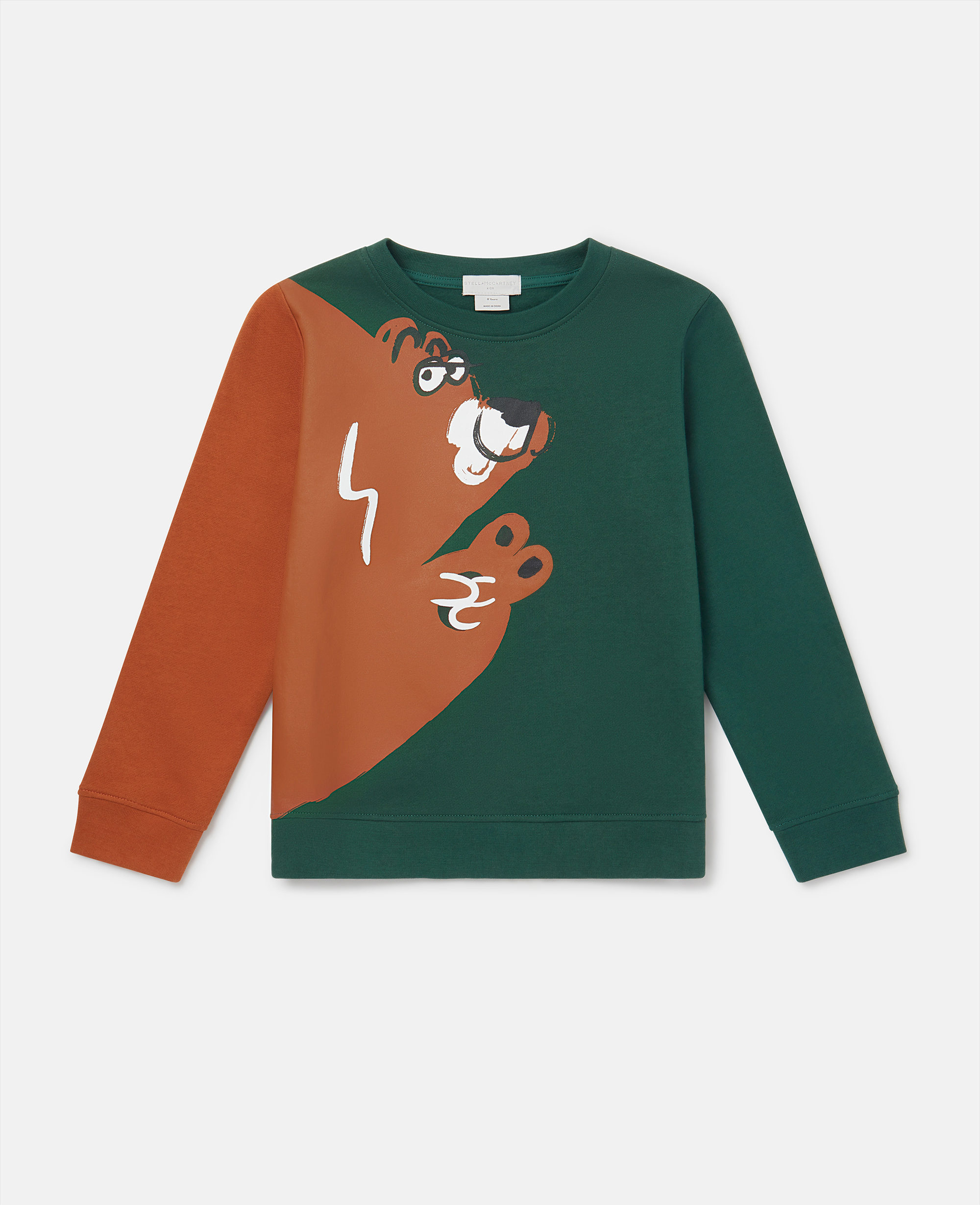 Stella Mccartney Grizzly Bear Sweatshirt In Green