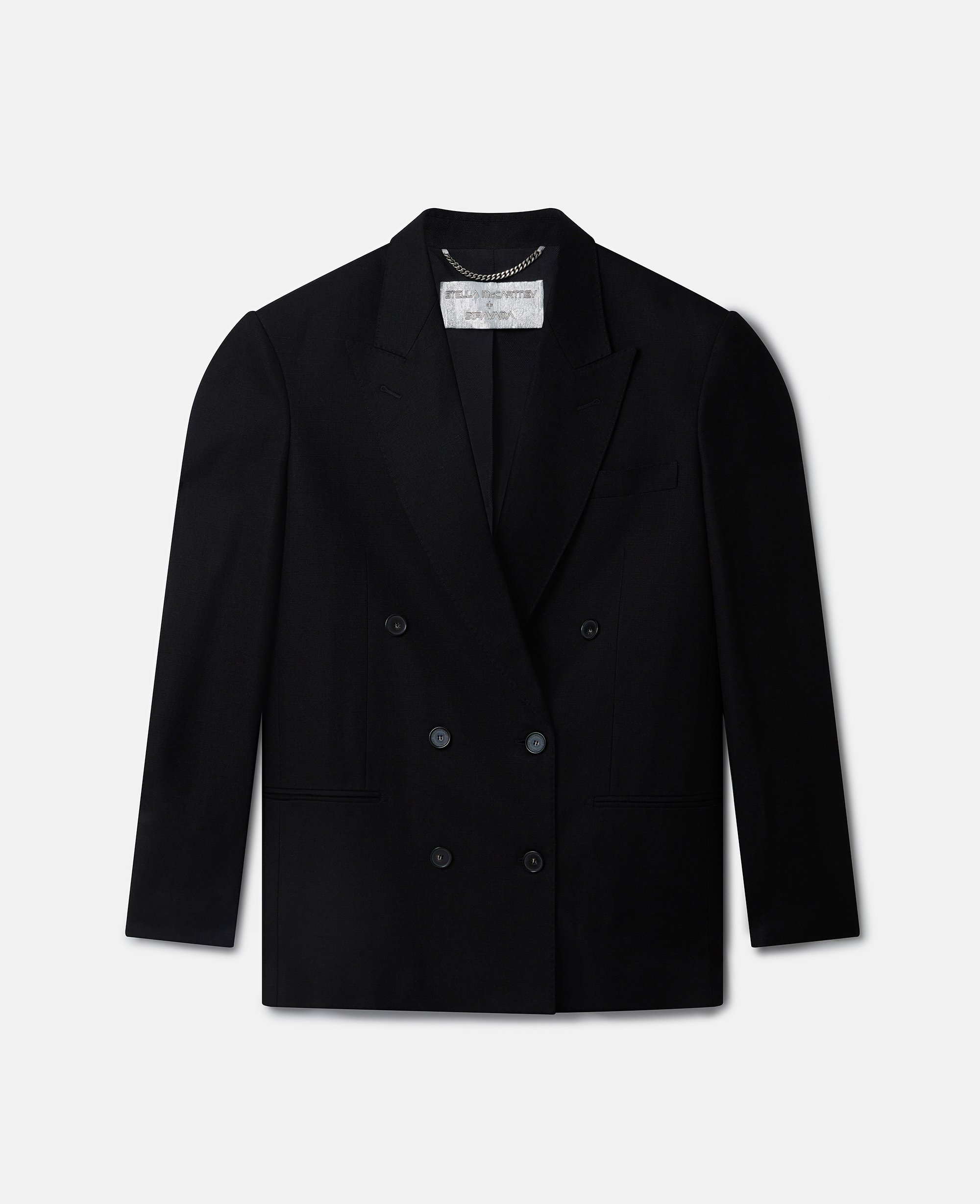 Stella Mccartney Sexy Robot Graphic Tuxedo-lapel Blazer In Black