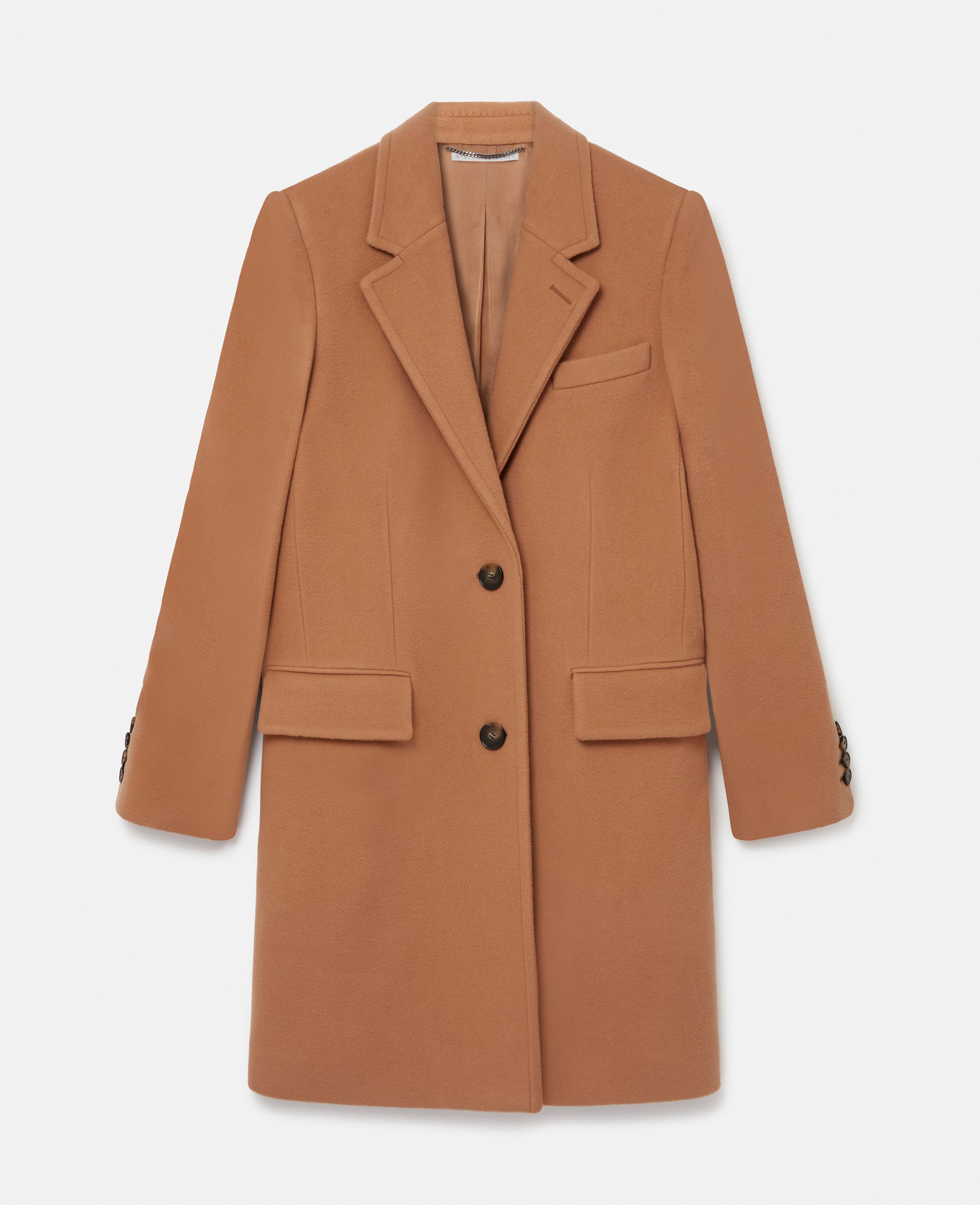 Stella Mccartney Stella Iconics Structured Single-breasted Coat In Brown