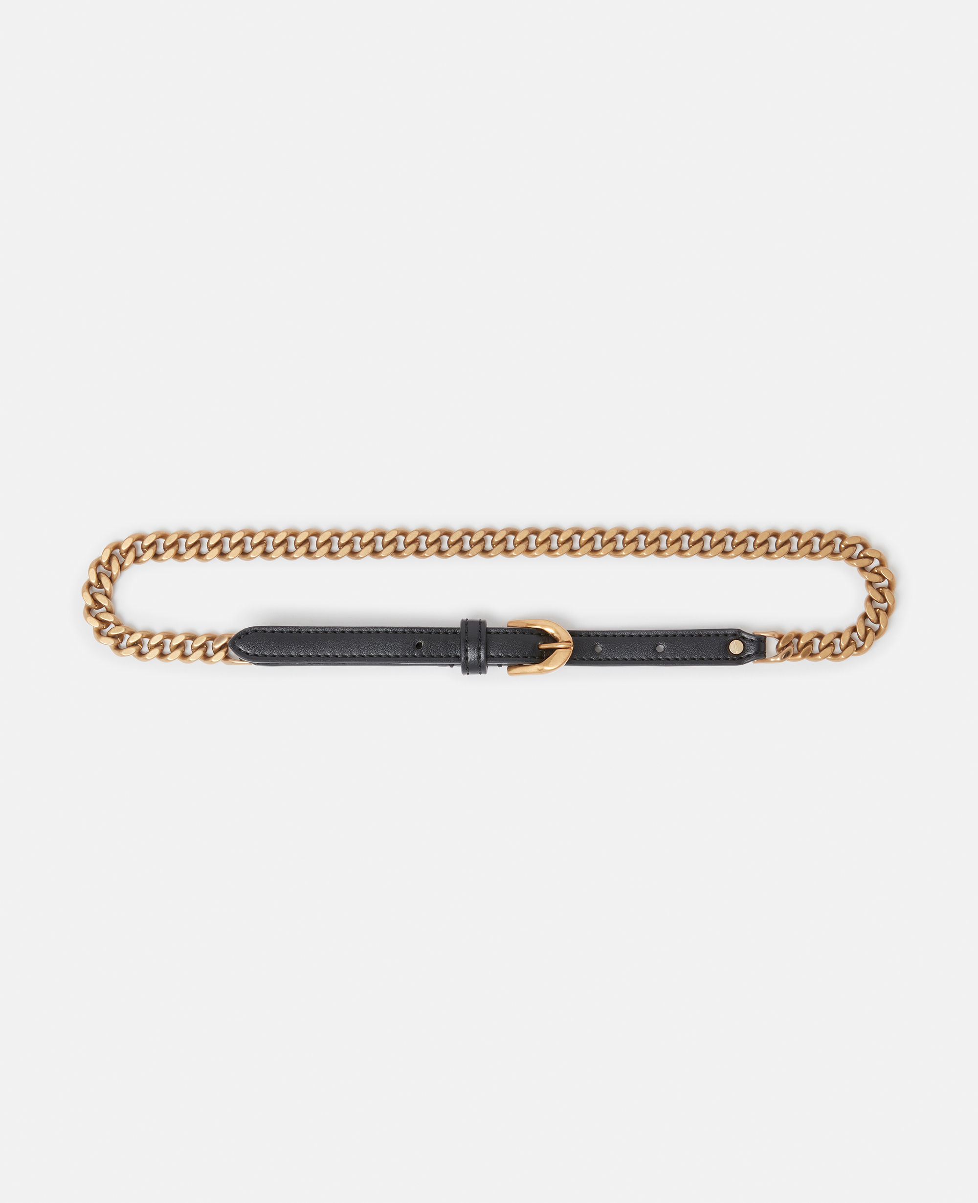 Shop Stella Mccartney Falabella Buckled Belt In Pitch Black