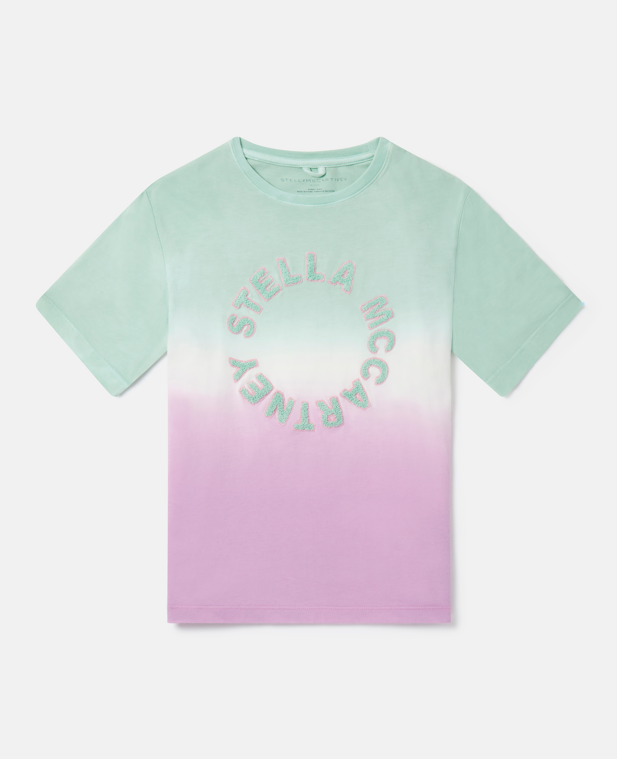 Stella Mccartney Kids' Medallion Logo Ombré T-shirt In Pastel Multicolour