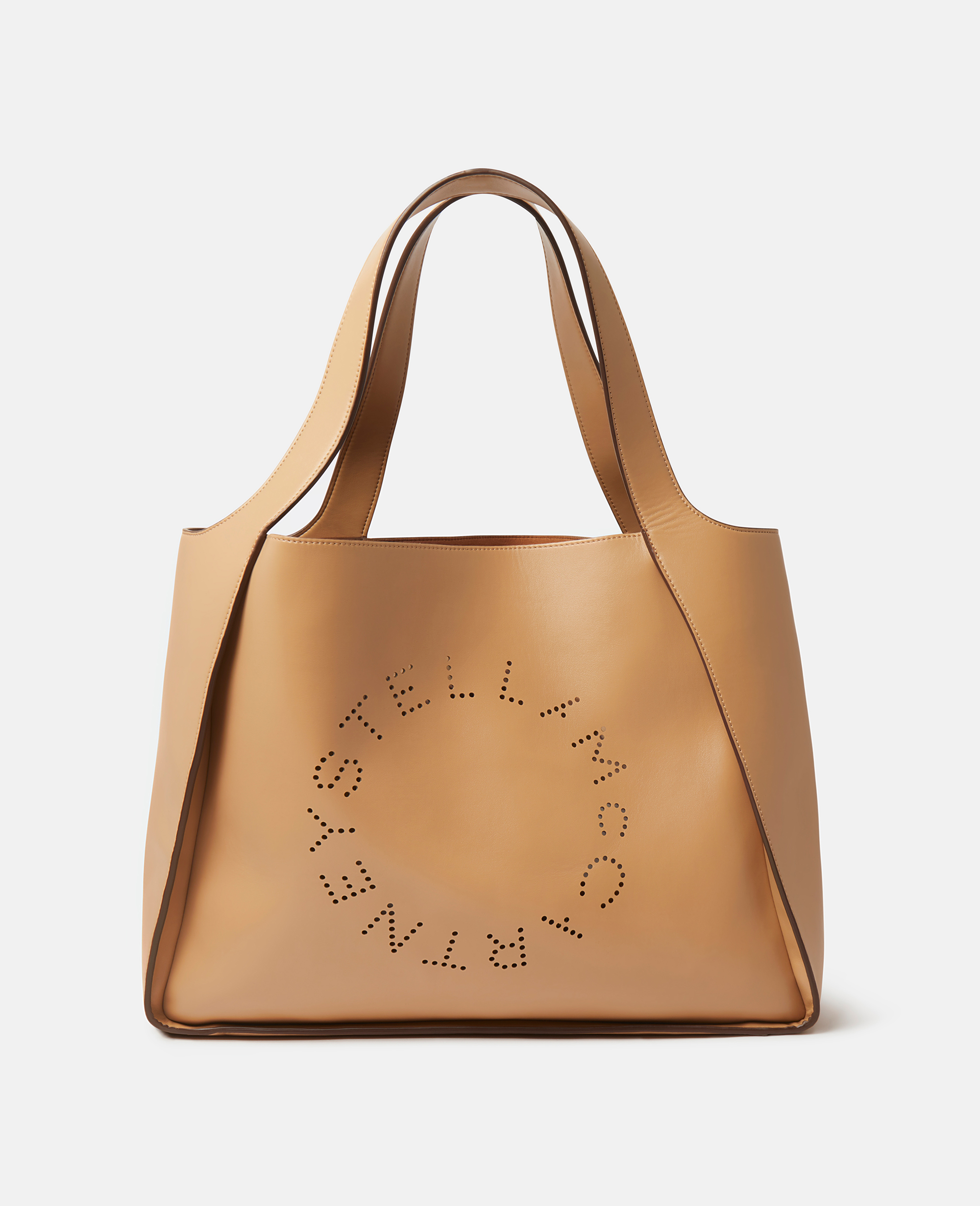 Stella Mccartney Logo Tote Bag In Brown