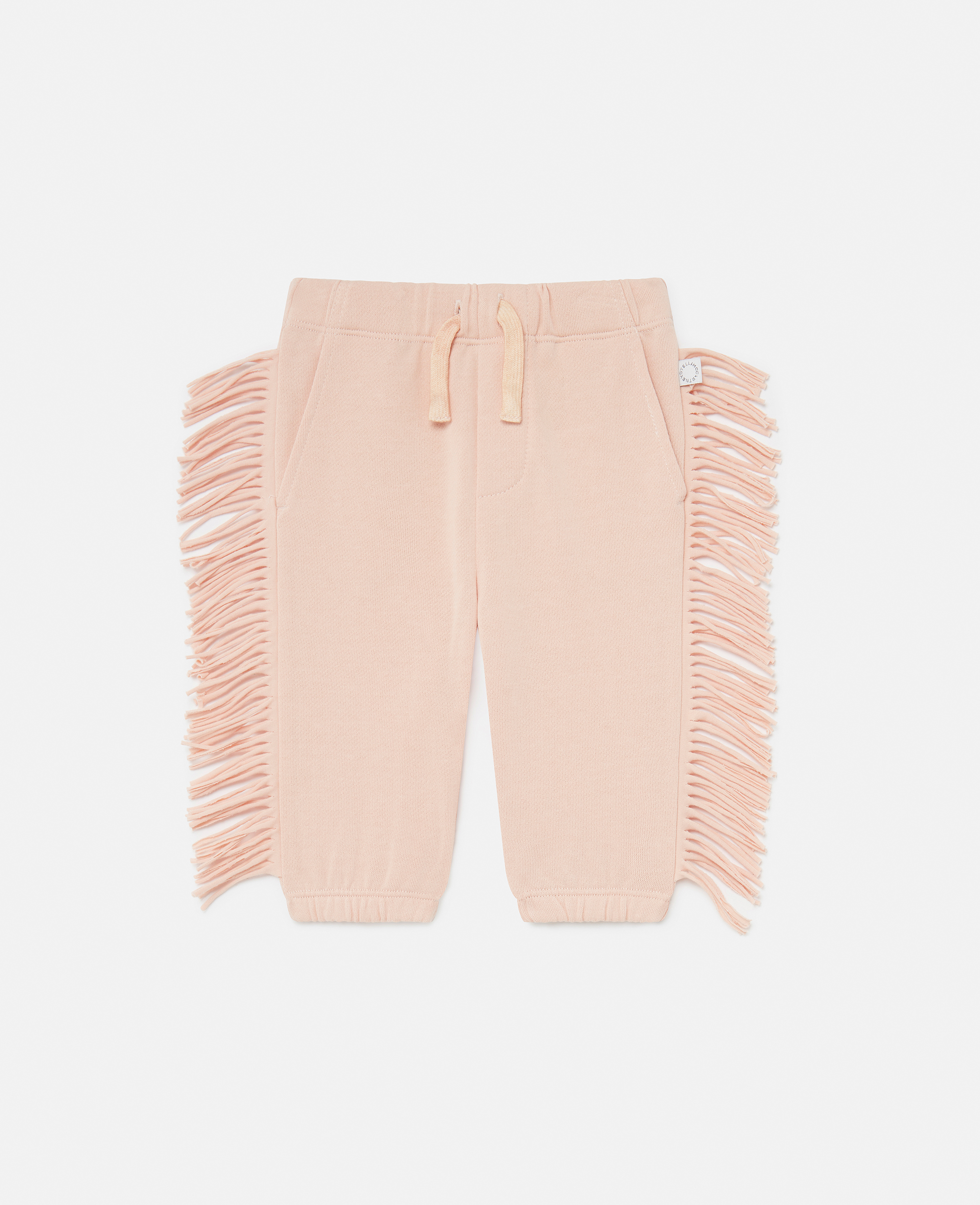 Shop Stella Mccartney Western Fringed Joggers In Peach Pink