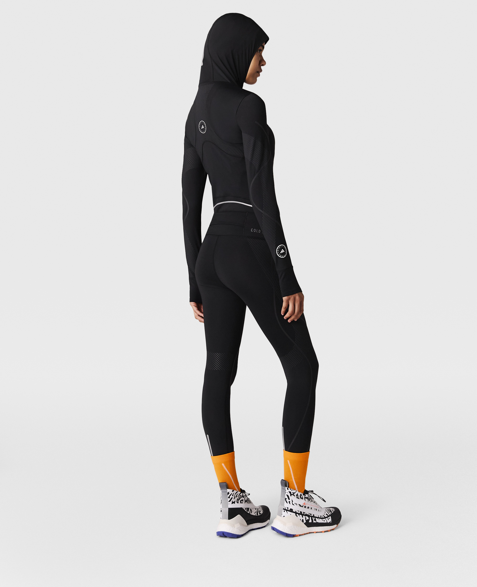 Shop Stella Mccartney Truepace Cold. Rdy Running Leggings In Black