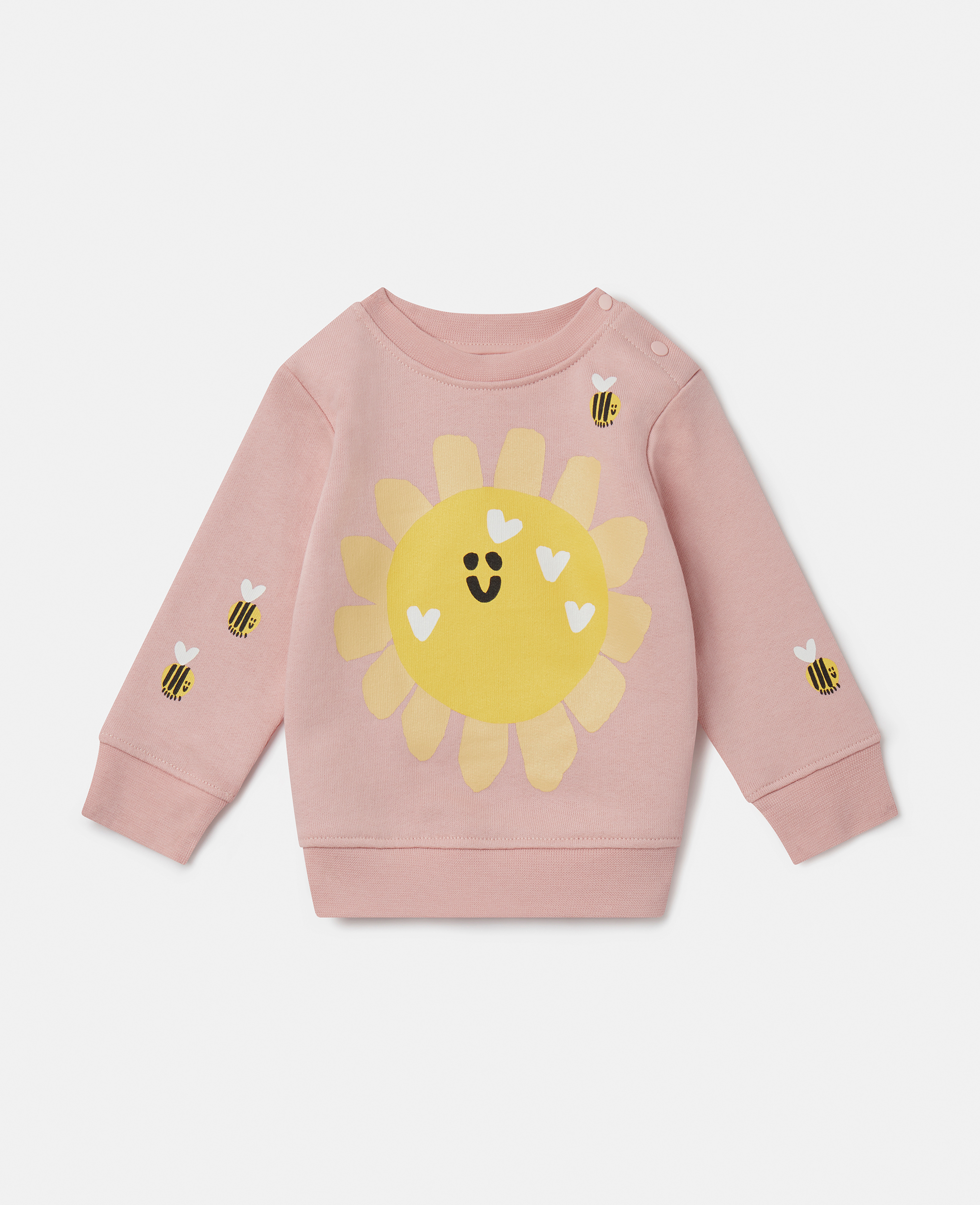 Shop Stella Mccartney Sunshine Bumblebee Sweatshirt In Pink