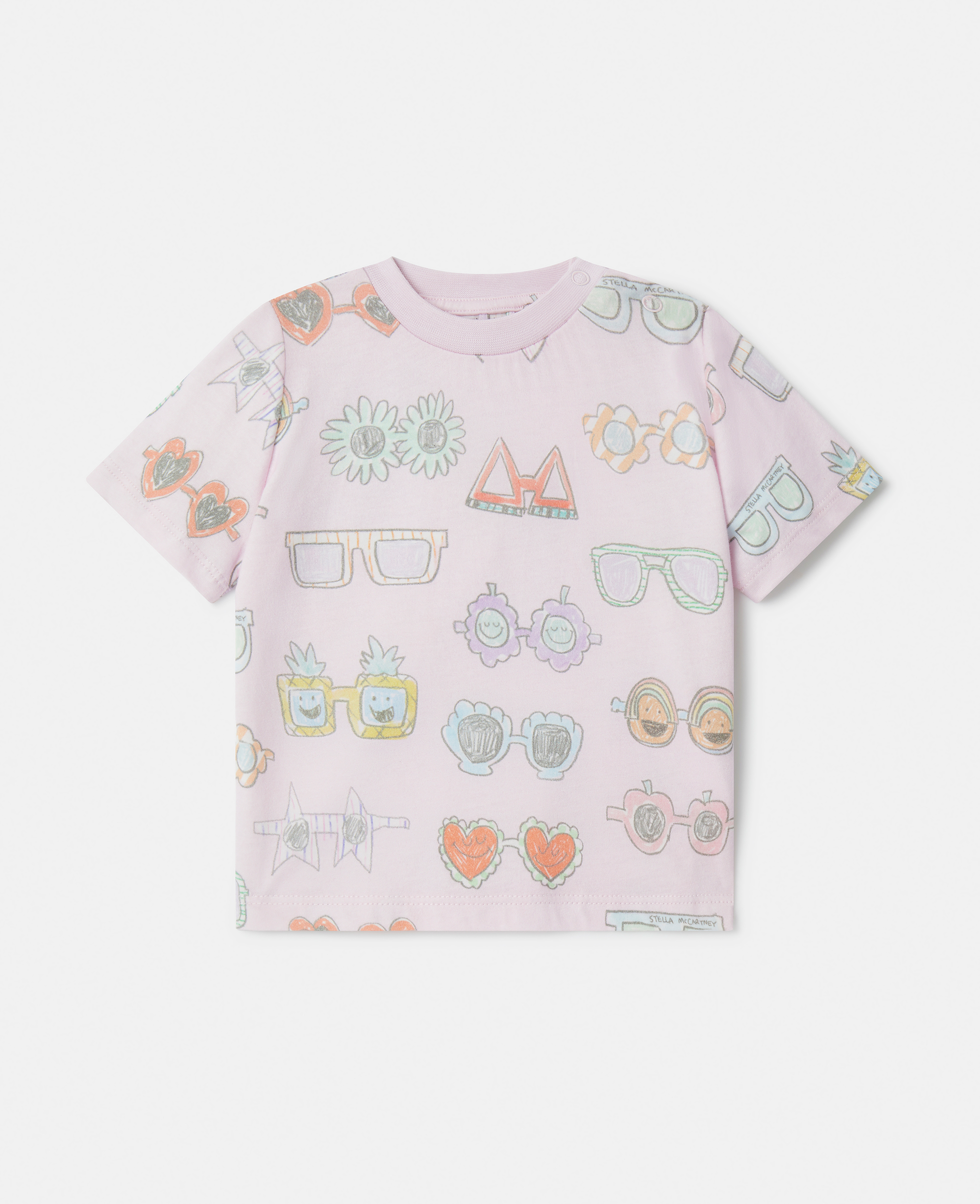 Stella Mccartney Kids' Sunglasses Doodle Print T-shirt In Pink