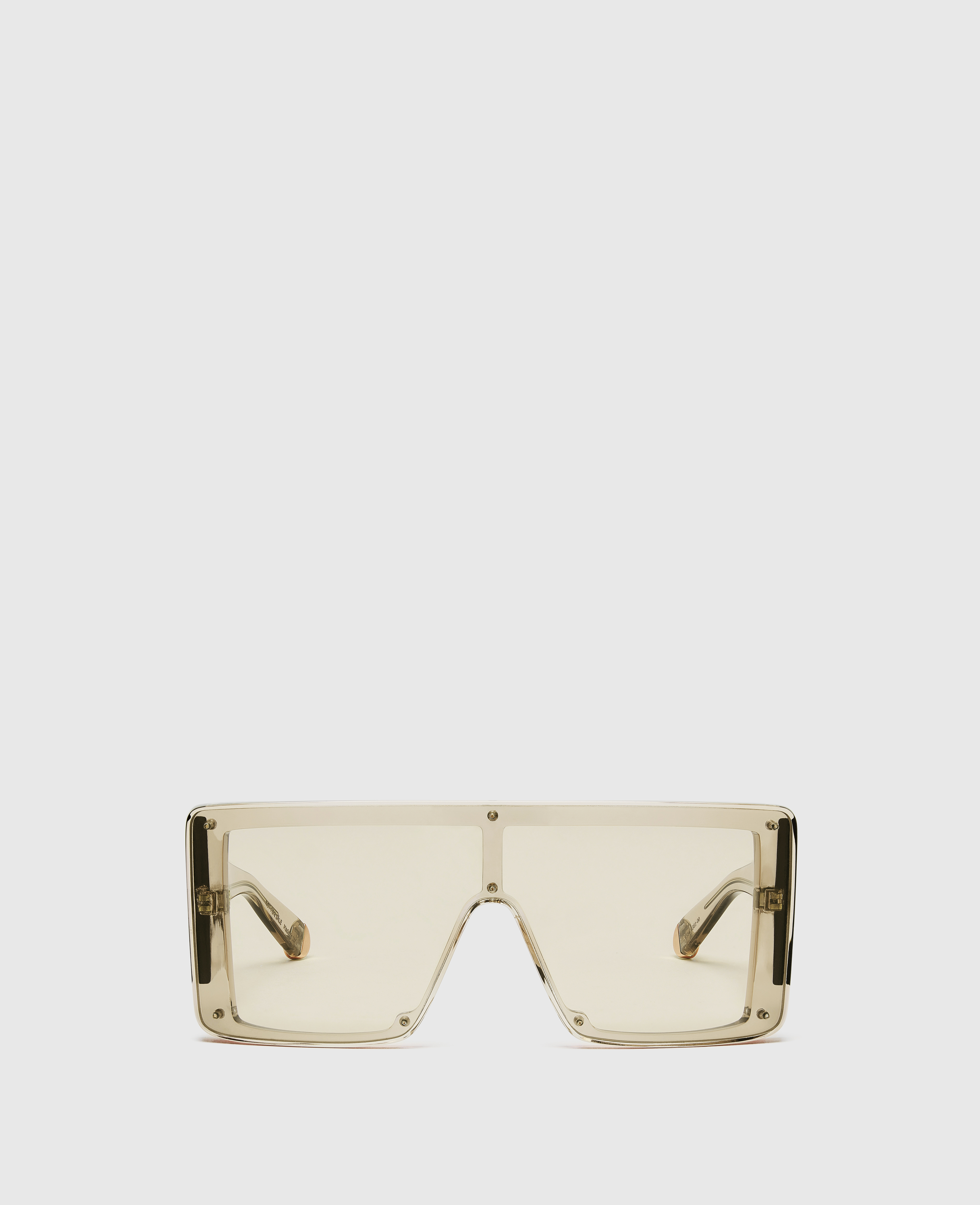 Shop Stella Mccartney Translucent Square Sunglasses In Translucent Beige Monochrome