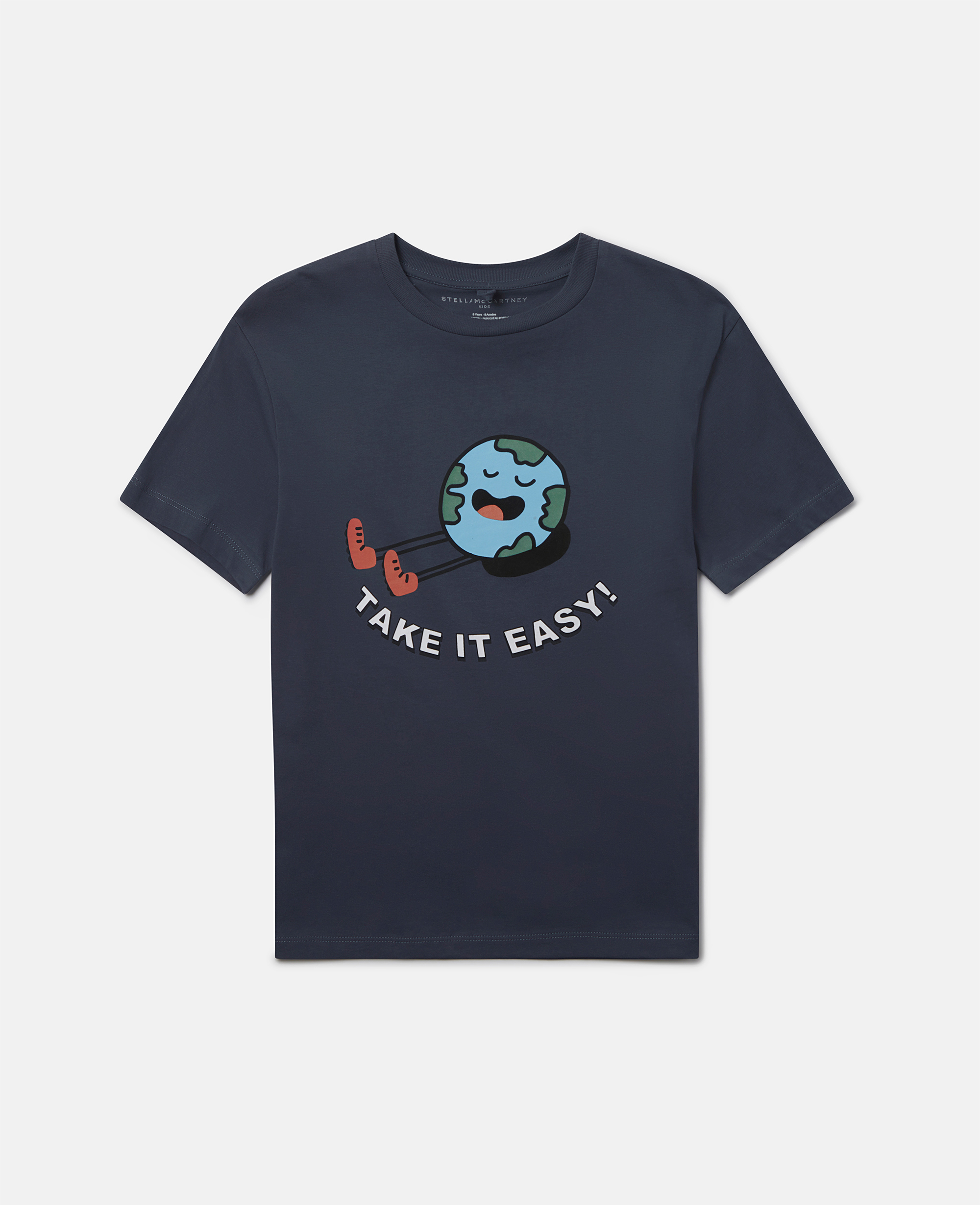 Stella Mccartney 'take It Easy!' Slogan T-shirt In Navy