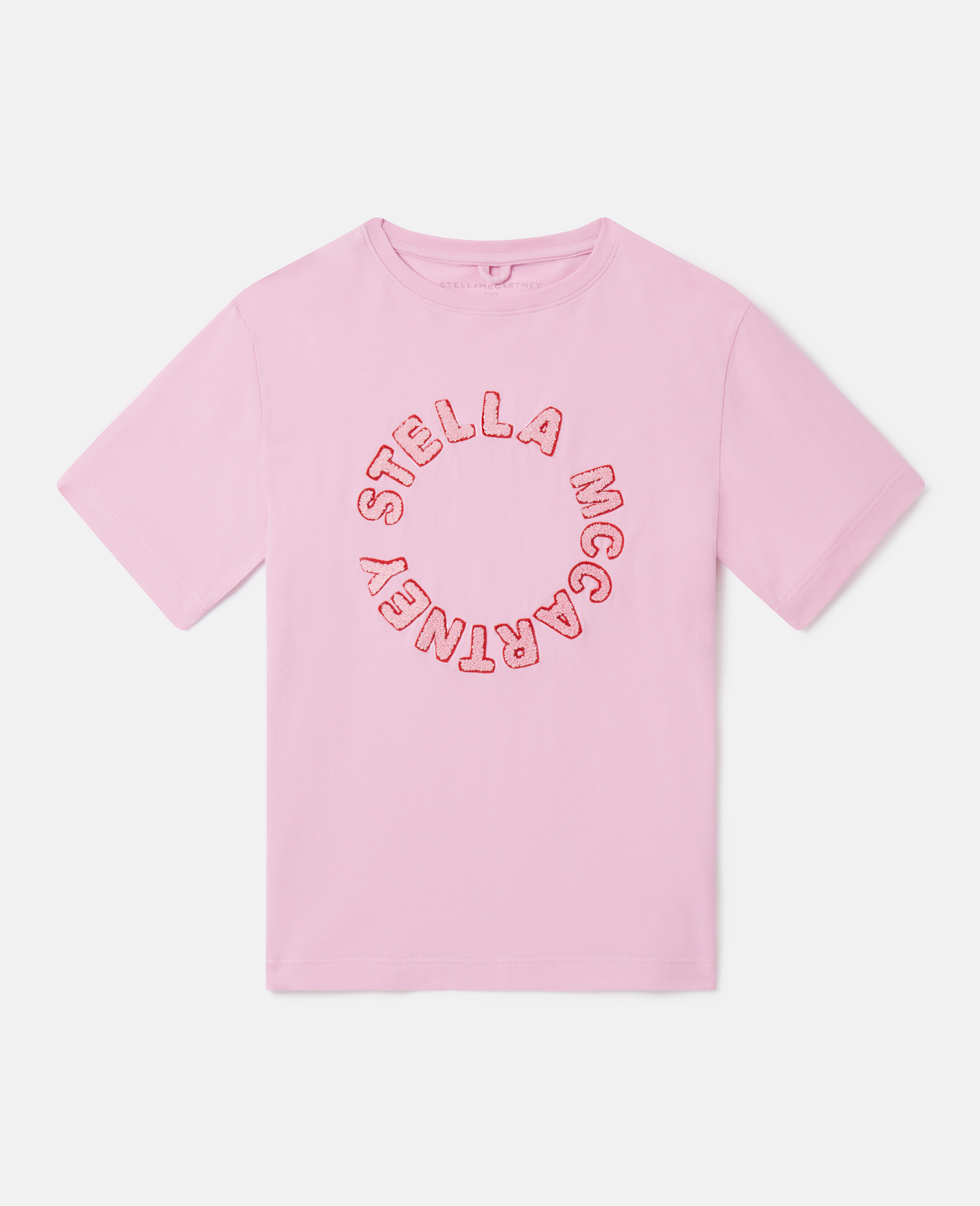 Stella Mccartney Kids' Medallion Logo T-shirt In Pink