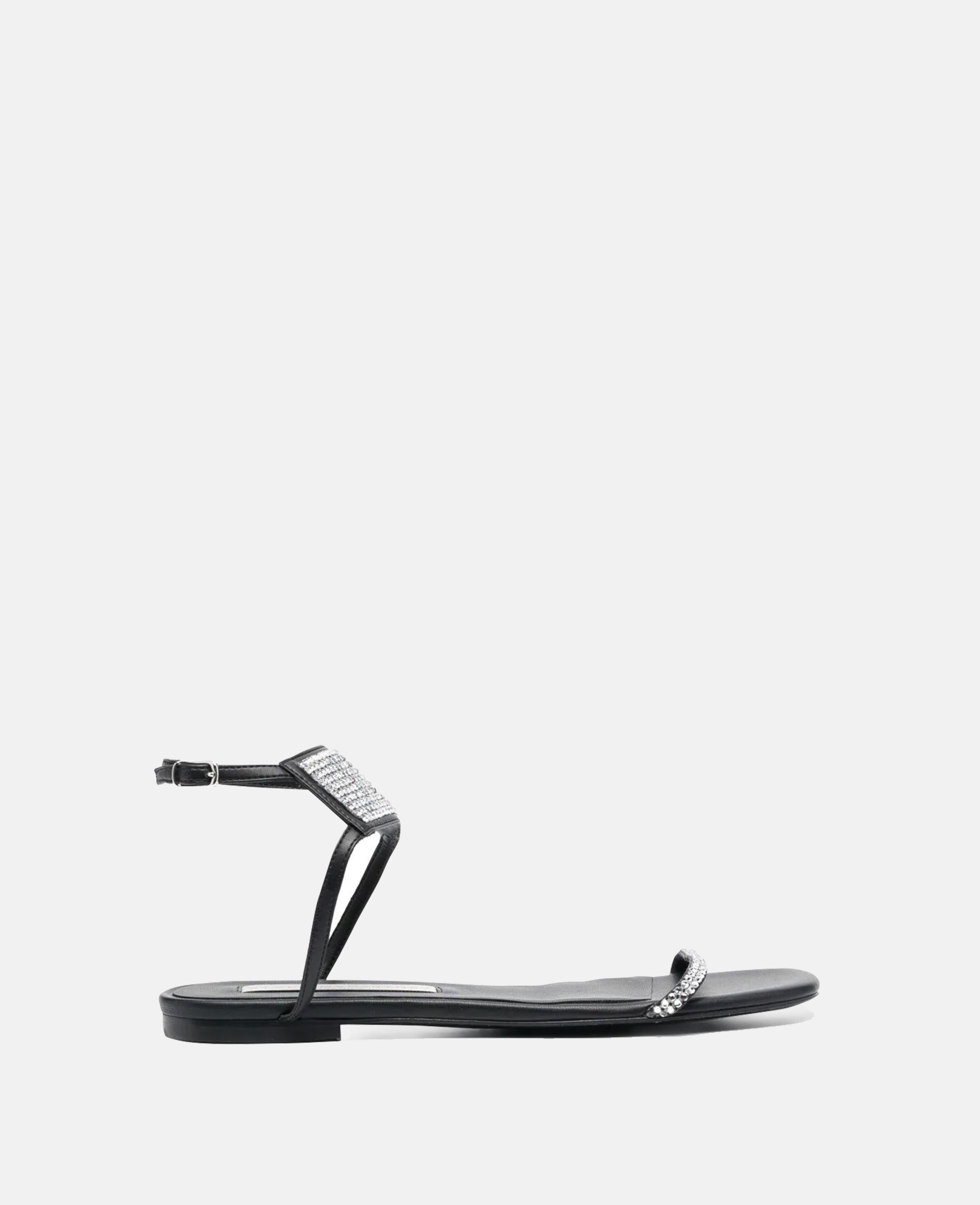 Stella Mccartney Stella 100 Crystal Sandals In Black